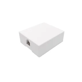 1 Port RJ11 Telephone Surface Mount Box - White