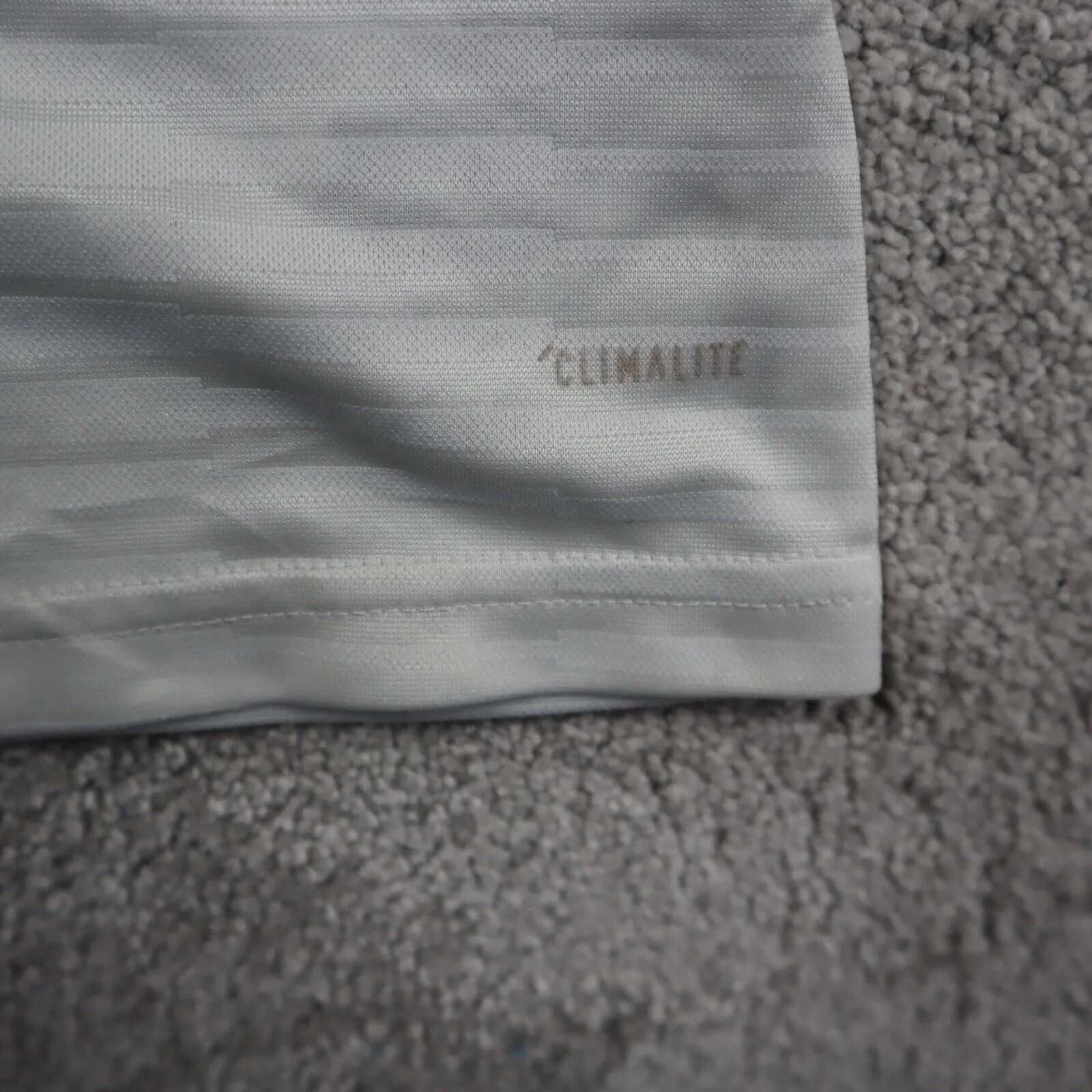 Adidas Climalite Womens Crew Neck T Shirt Short Sleeve Cotton Off White Size L