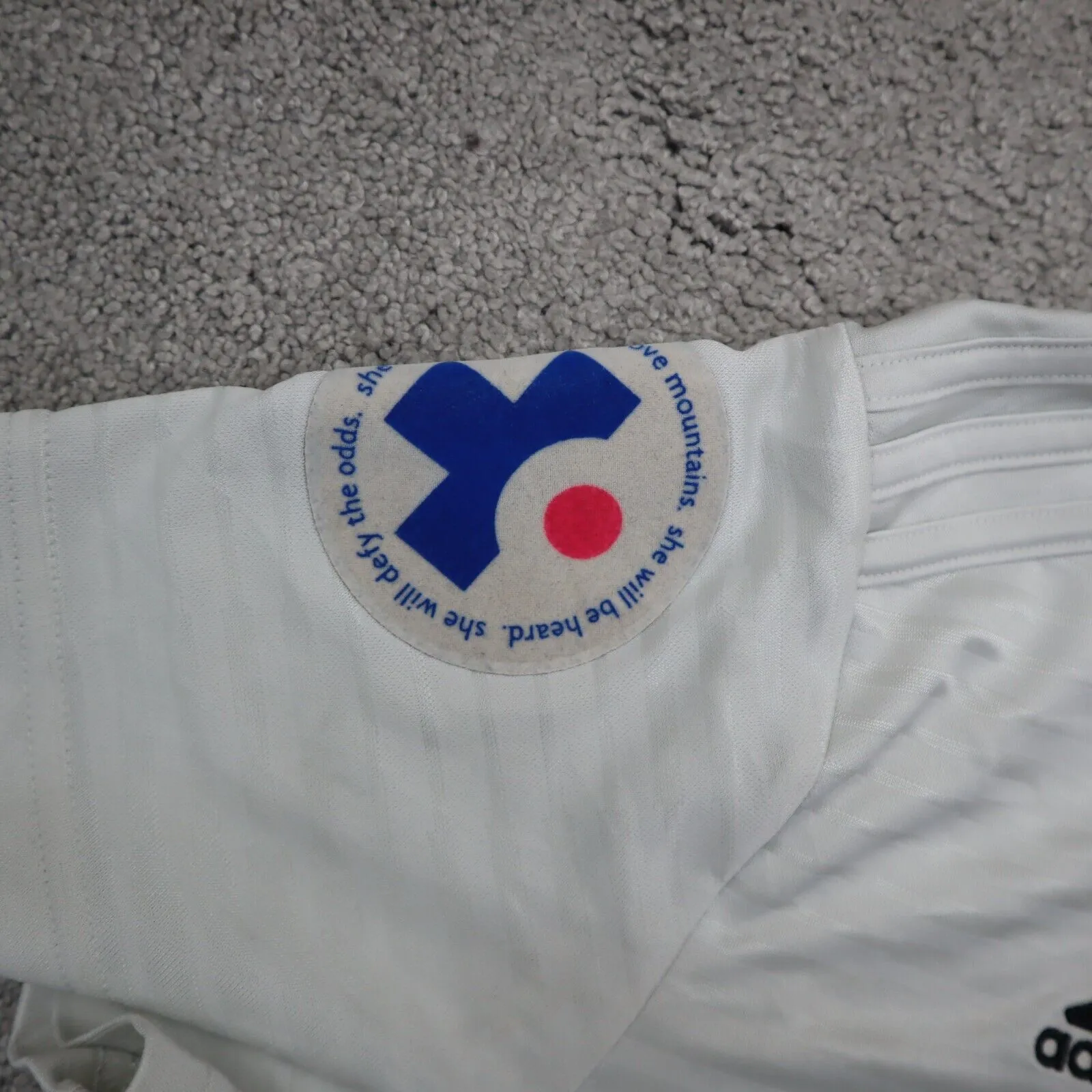Adidas Climalite Womens Crew Neck T Shirt Short Sleeve Cotton Off White Size L