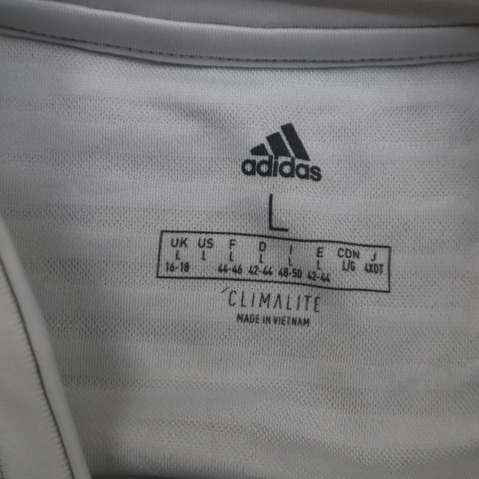 Adidas Climalite Womens Crew Neck T Shirt Short Sleeve Cotton Off White Size L