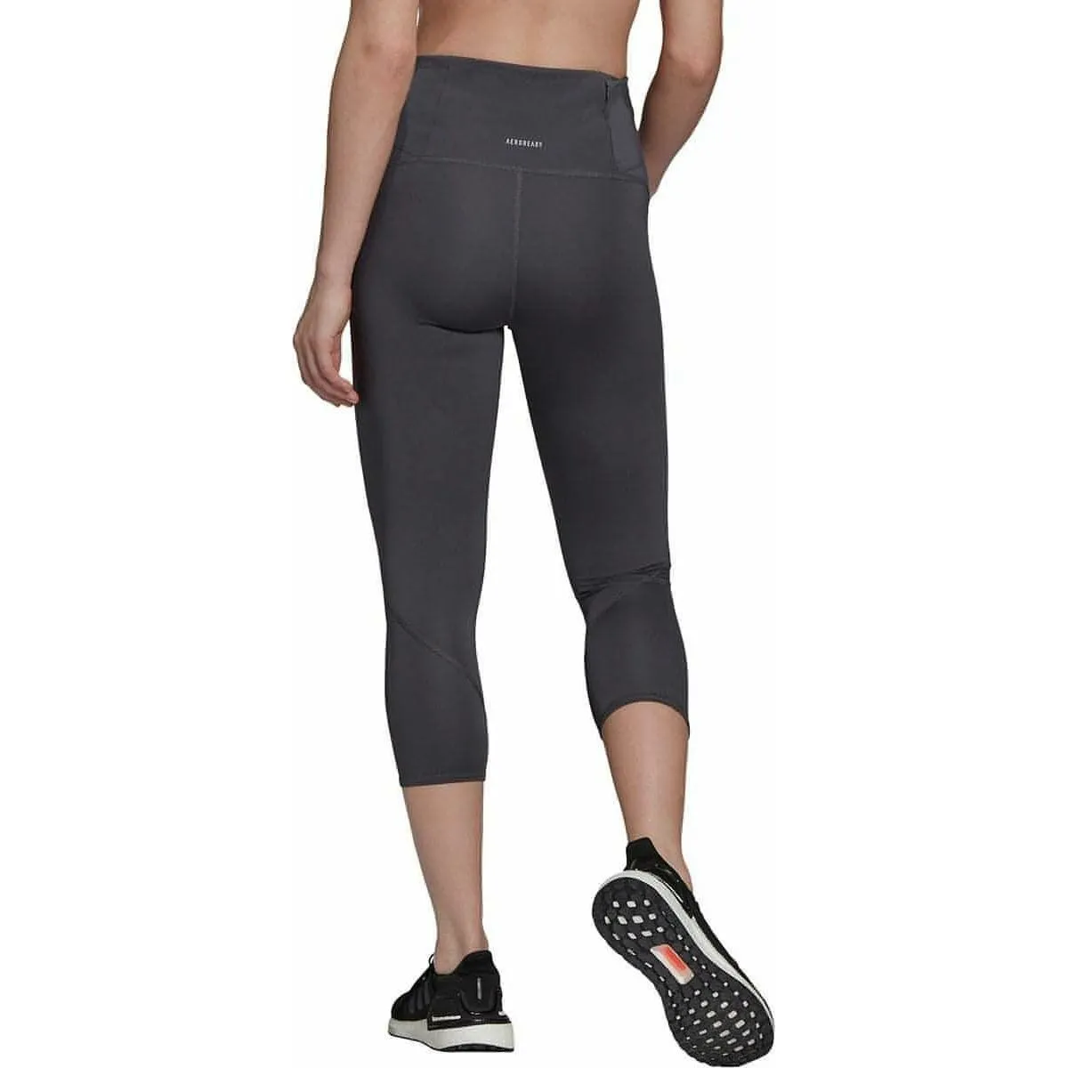 adidas Own The Run Womens 3/4 Capri Running Tights - Grey
