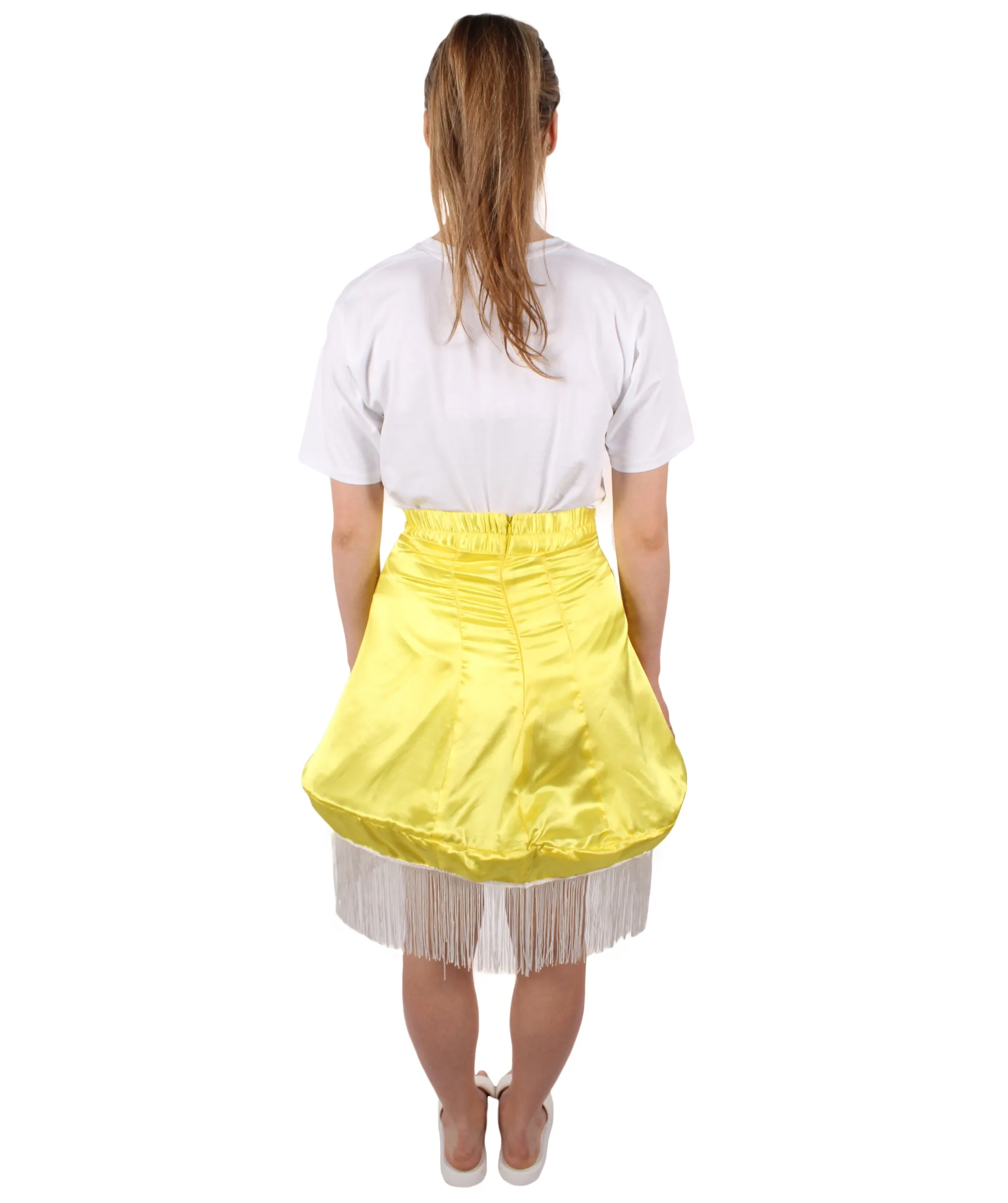 Adult Women's Xmas Cute Yellow Lamp Skirt Costume | Suitable for Halloween | Flame-retardant Synthetic Fabric