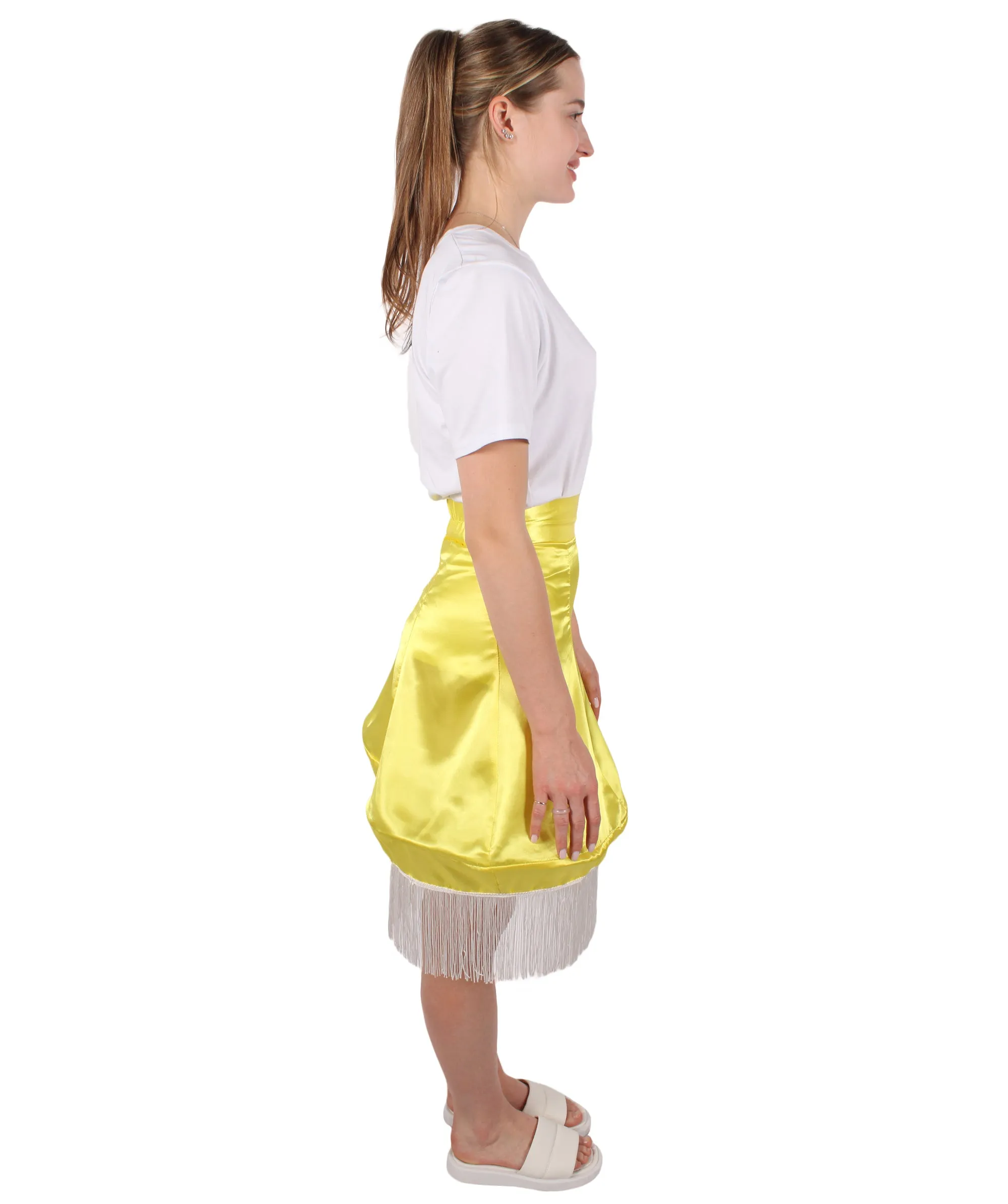 Adult Women's Xmas Cute Yellow Lamp Skirt Costume | Suitable for Halloween | Flame-retardant Synthetic Fabric