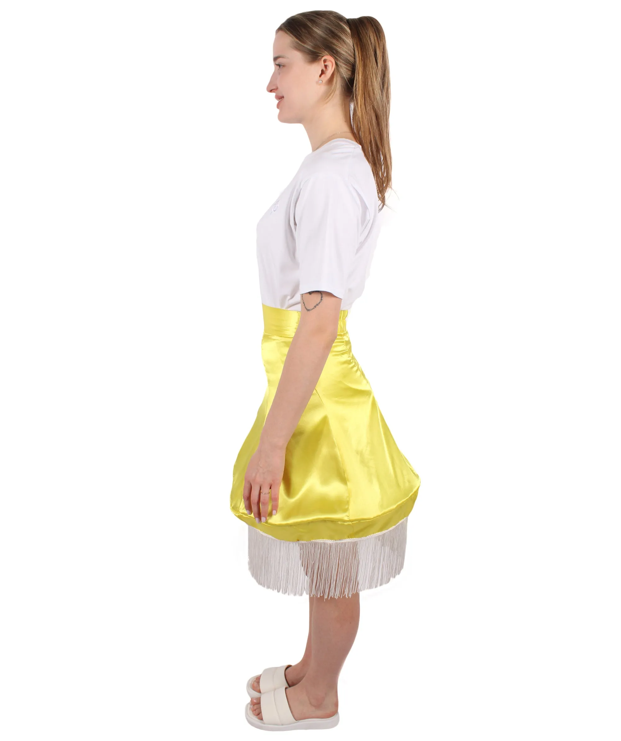 Adult Women's Xmas Cute Yellow Lamp Skirt Costume | Suitable for Halloween | Flame-retardant Synthetic Fabric