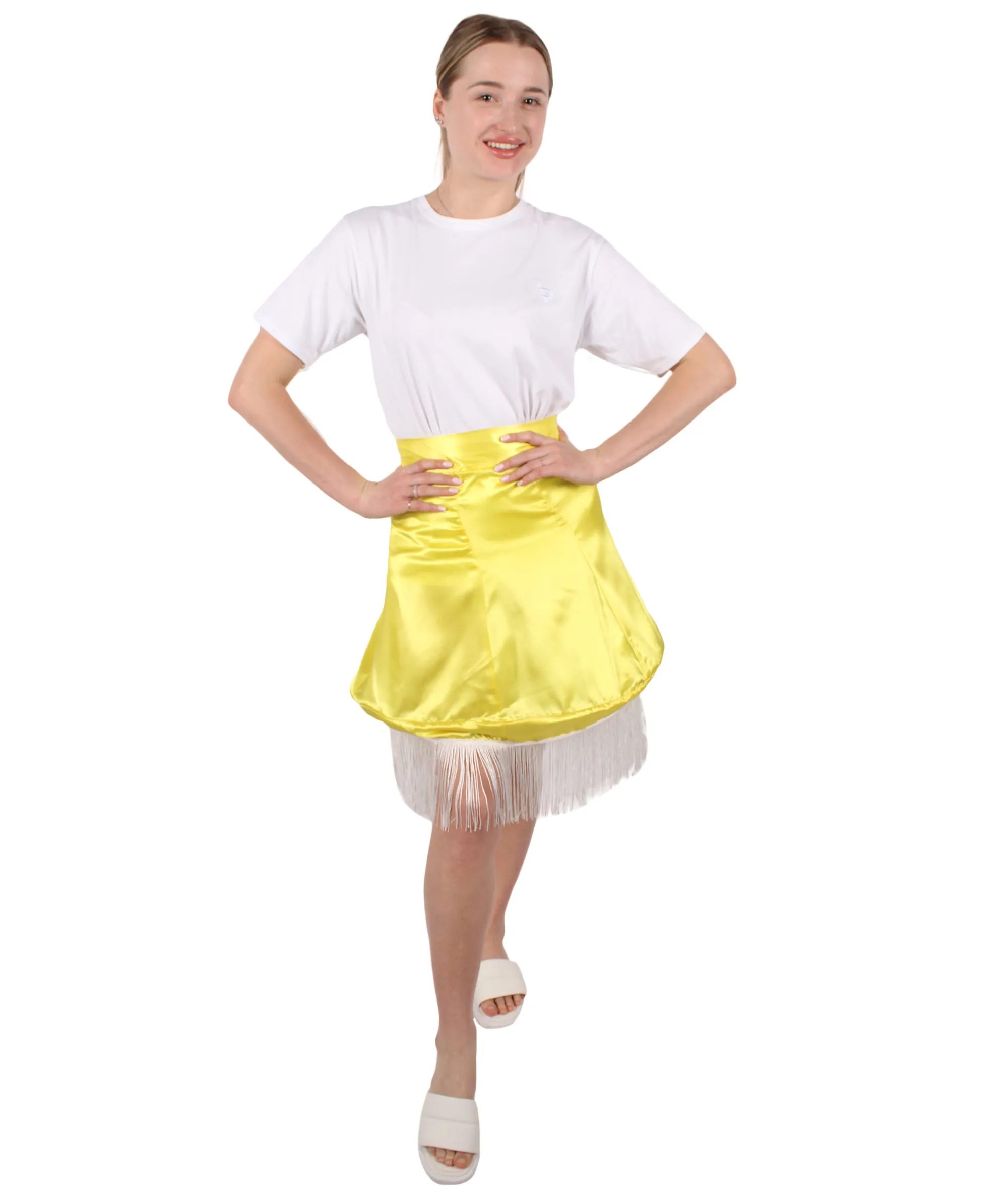 Adult Women's Xmas Cute Yellow Lamp Skirt Costume | Suitable for Halloween | Flame-retardant Synthetic Fabric