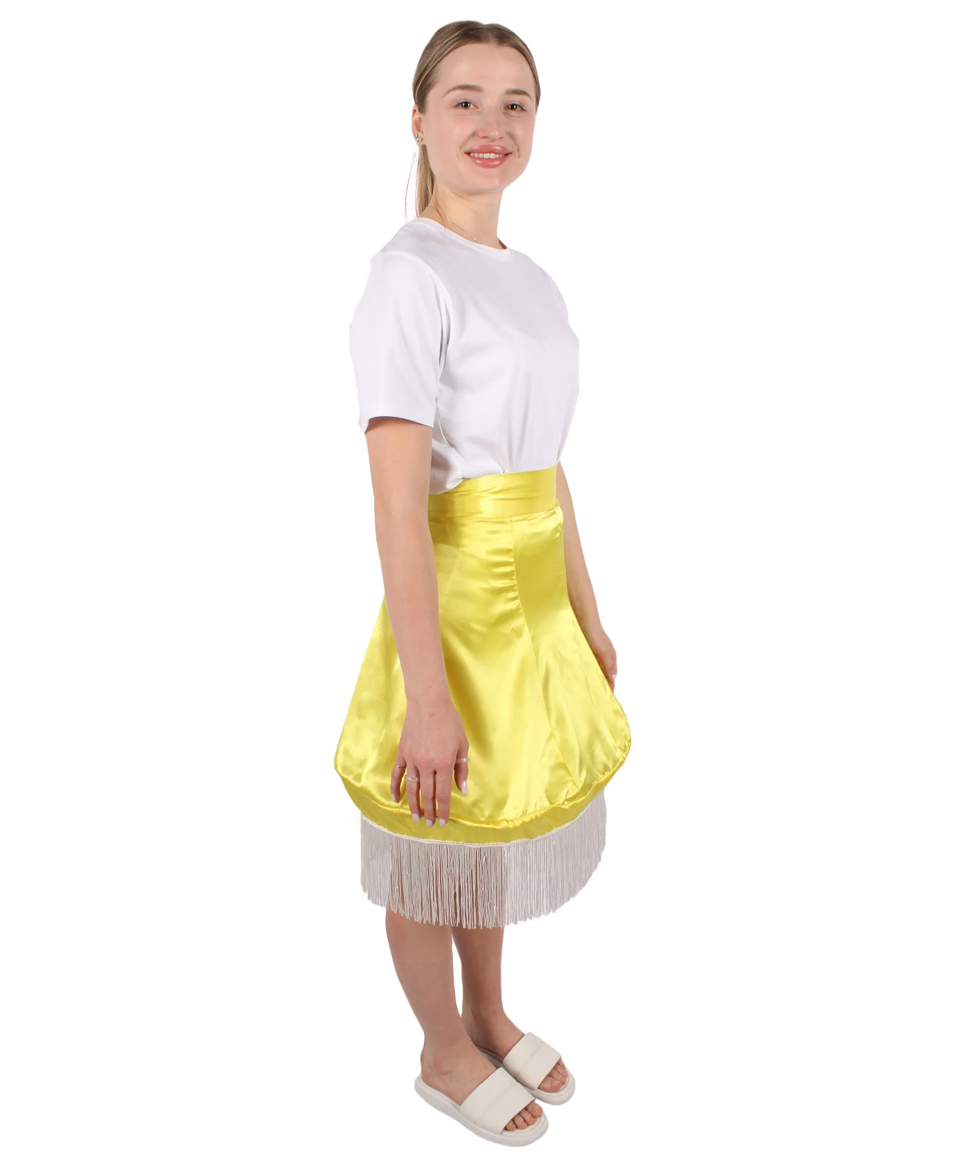 Adult Women's Xmas Cute Yellow Lamp Skirt Costume | Suitable for Halloween | Flame-retardant Synthetic Fabric