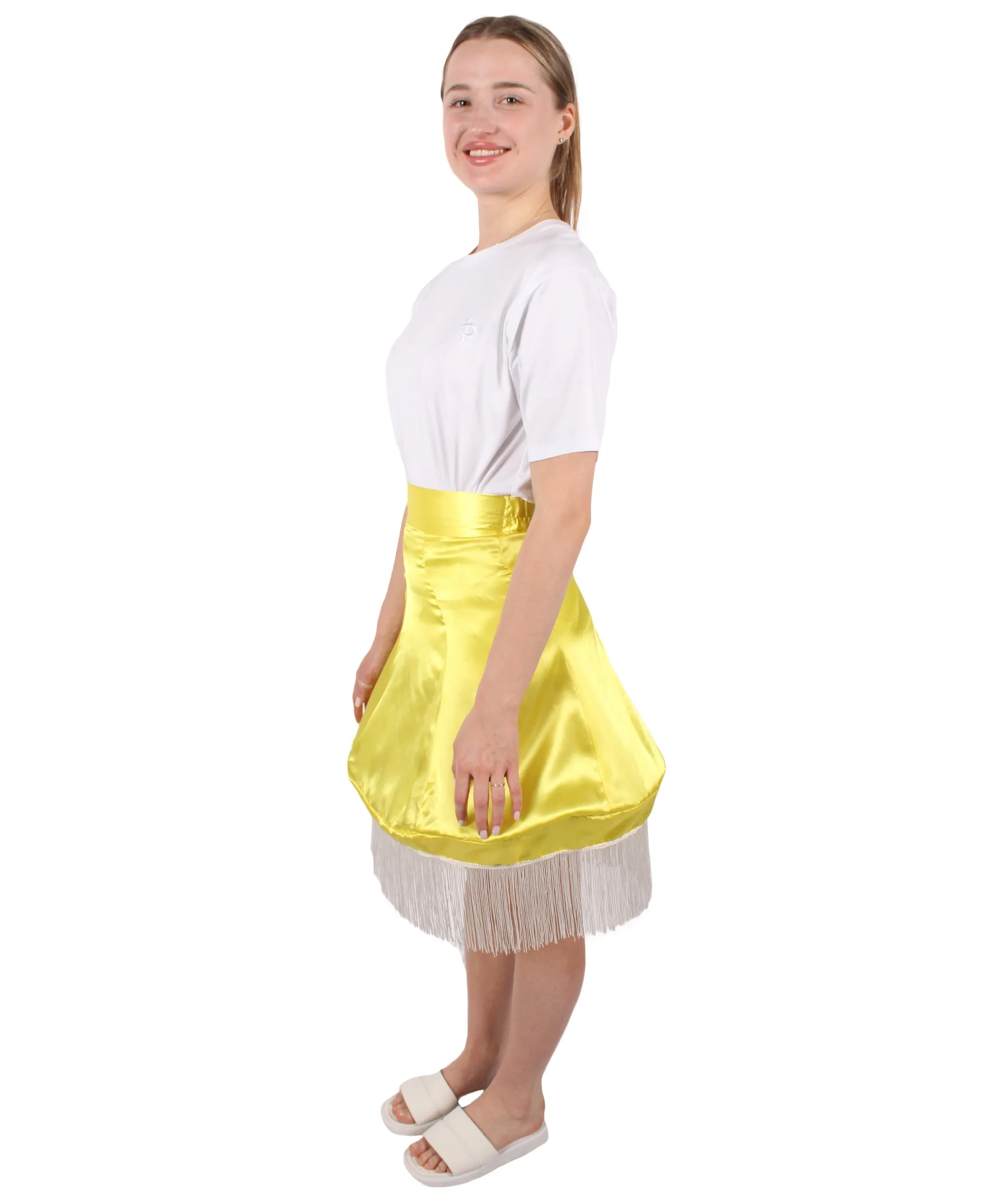 Adult Women's Xmas Cute Yellow Lamp Skirt Costume | Suitable for Halloween | Flame-retardant Synthetic Fabric