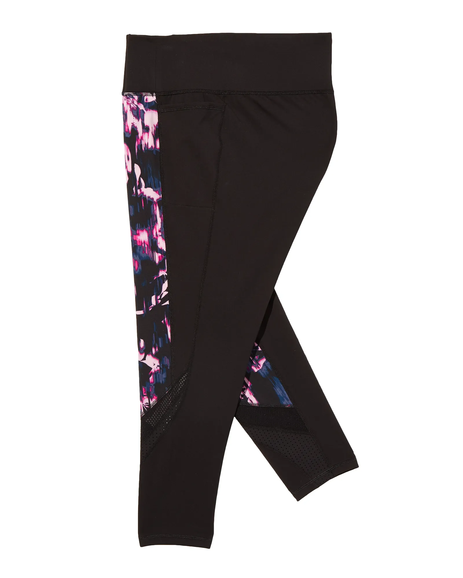 Almira Printed Tights | Black / Purple