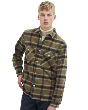 Andrew Checked Overshirt Army Green