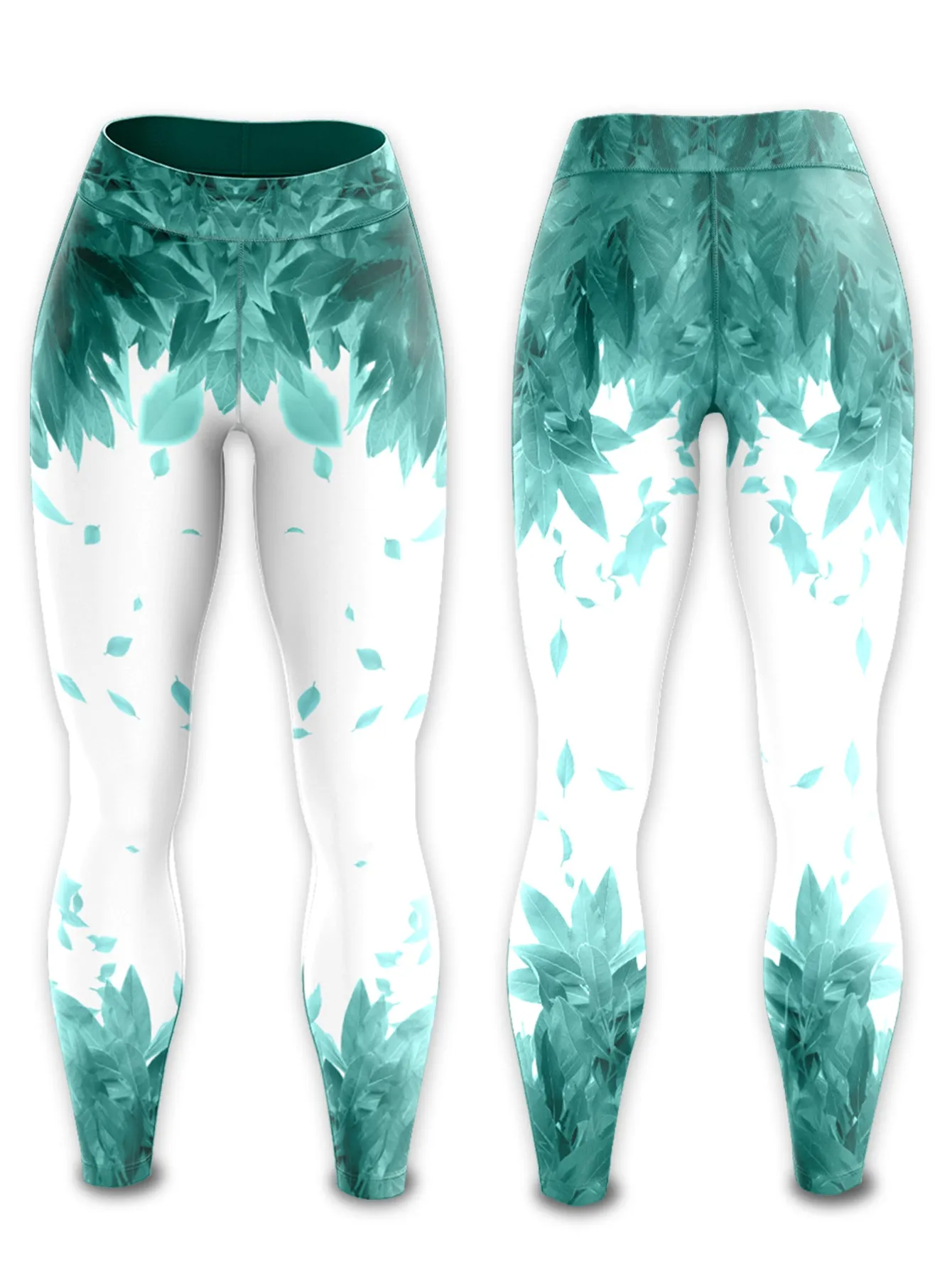 Aoba Johsai Green Leaf Unisex Tights