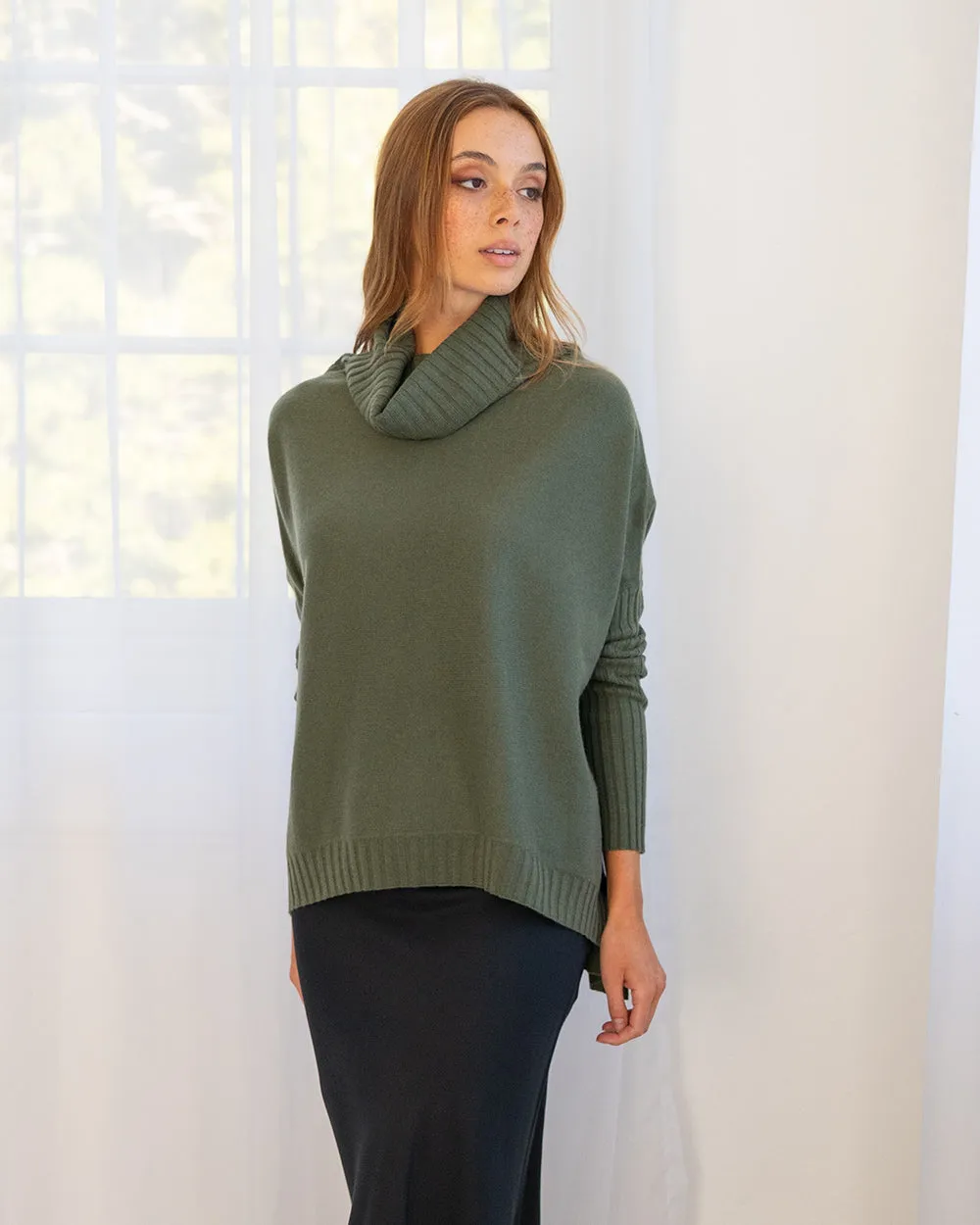 Arlington Milne Sinead Cashmere Knit - Speed Stripe Khaki & Navy