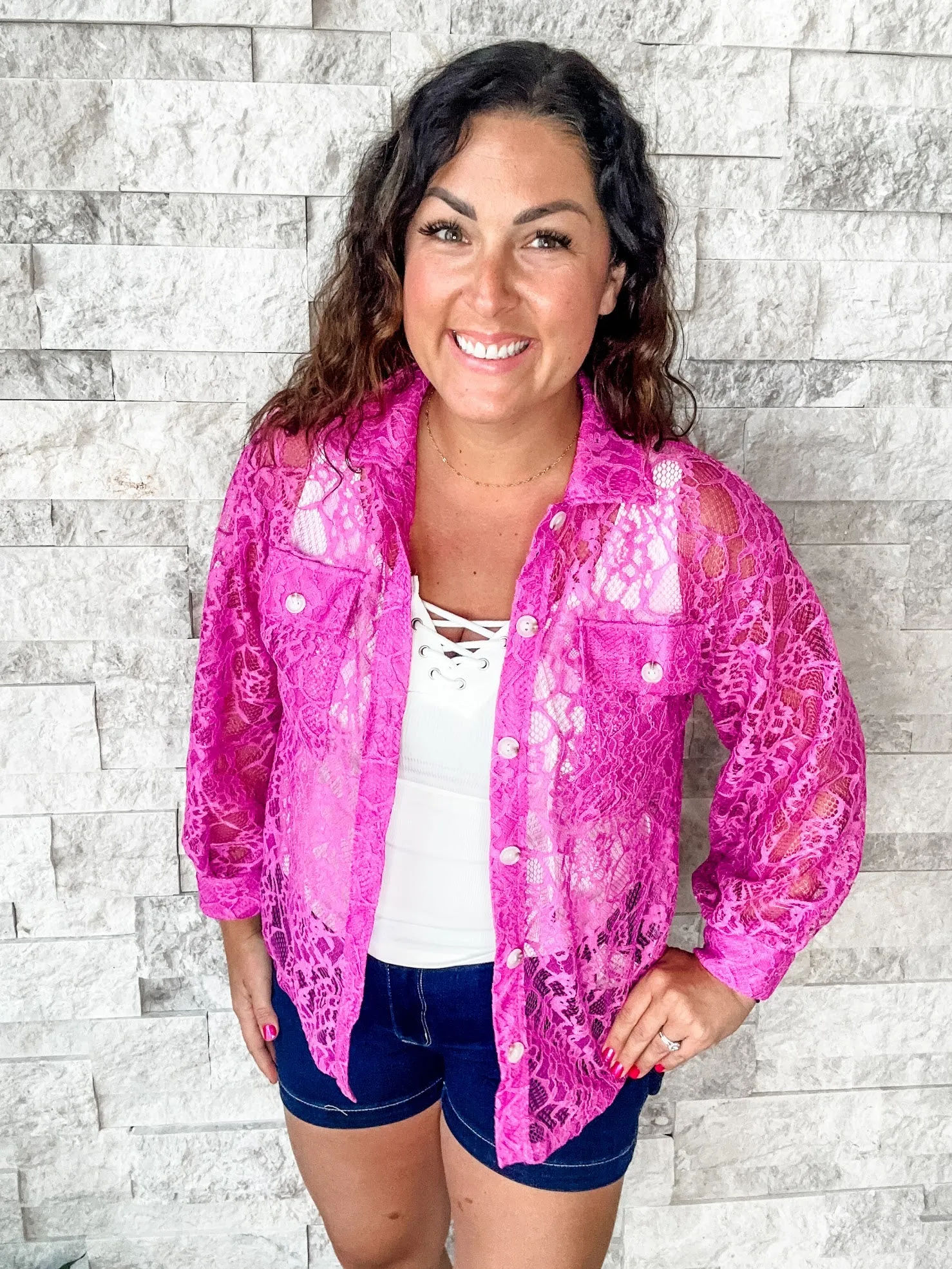 Bayside Breeze Blouse in Magenta (S-3XL)