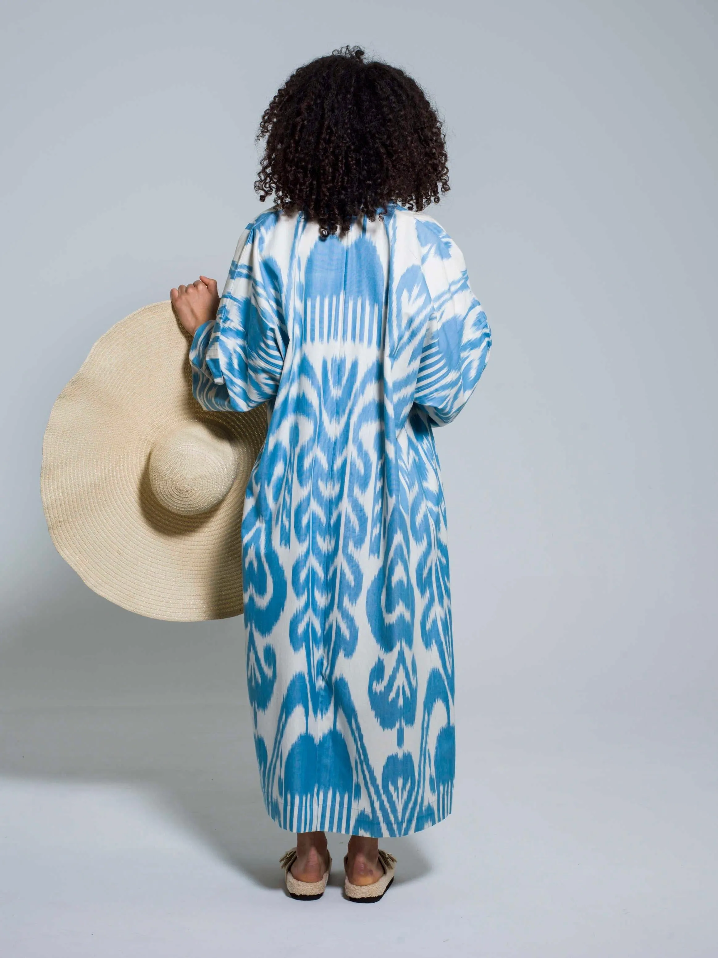 Belted 100% Cotton Maxi Kimono " Summer Breeze"