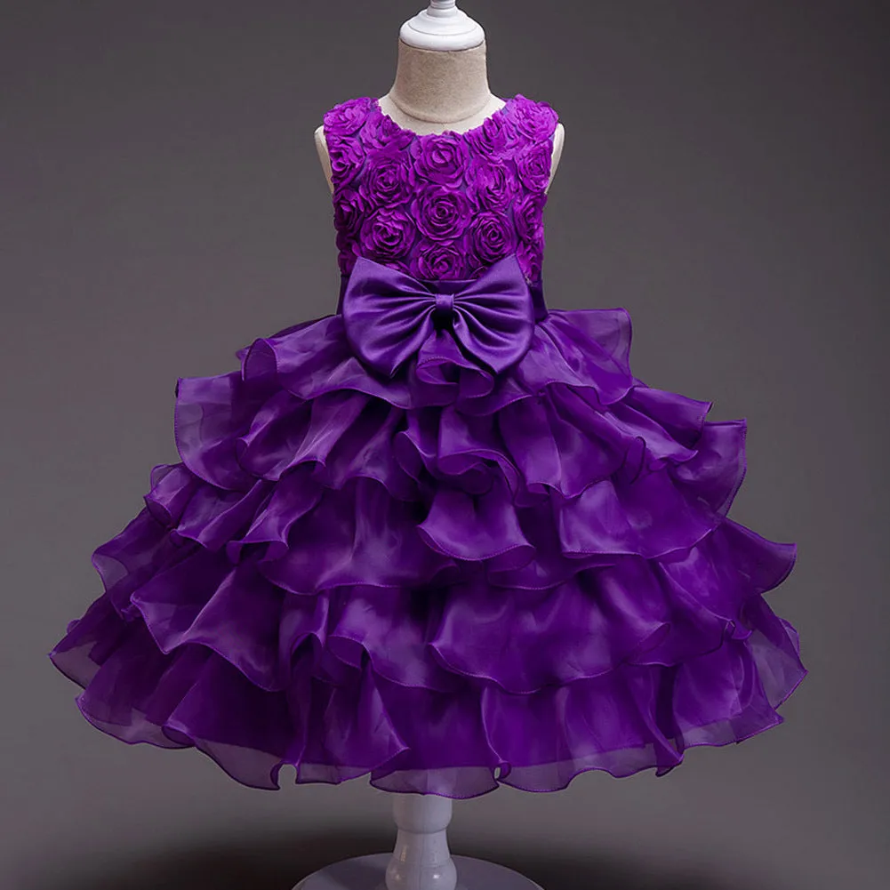 Best Seller in HOT and NEW Children's Dress Dress Flower Girl Net Yarn Cake Skirt Girl Princess Dress Girl's One Year Old Celebration Dress