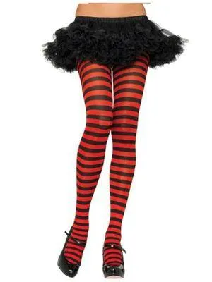 Black and White Stripe Tights