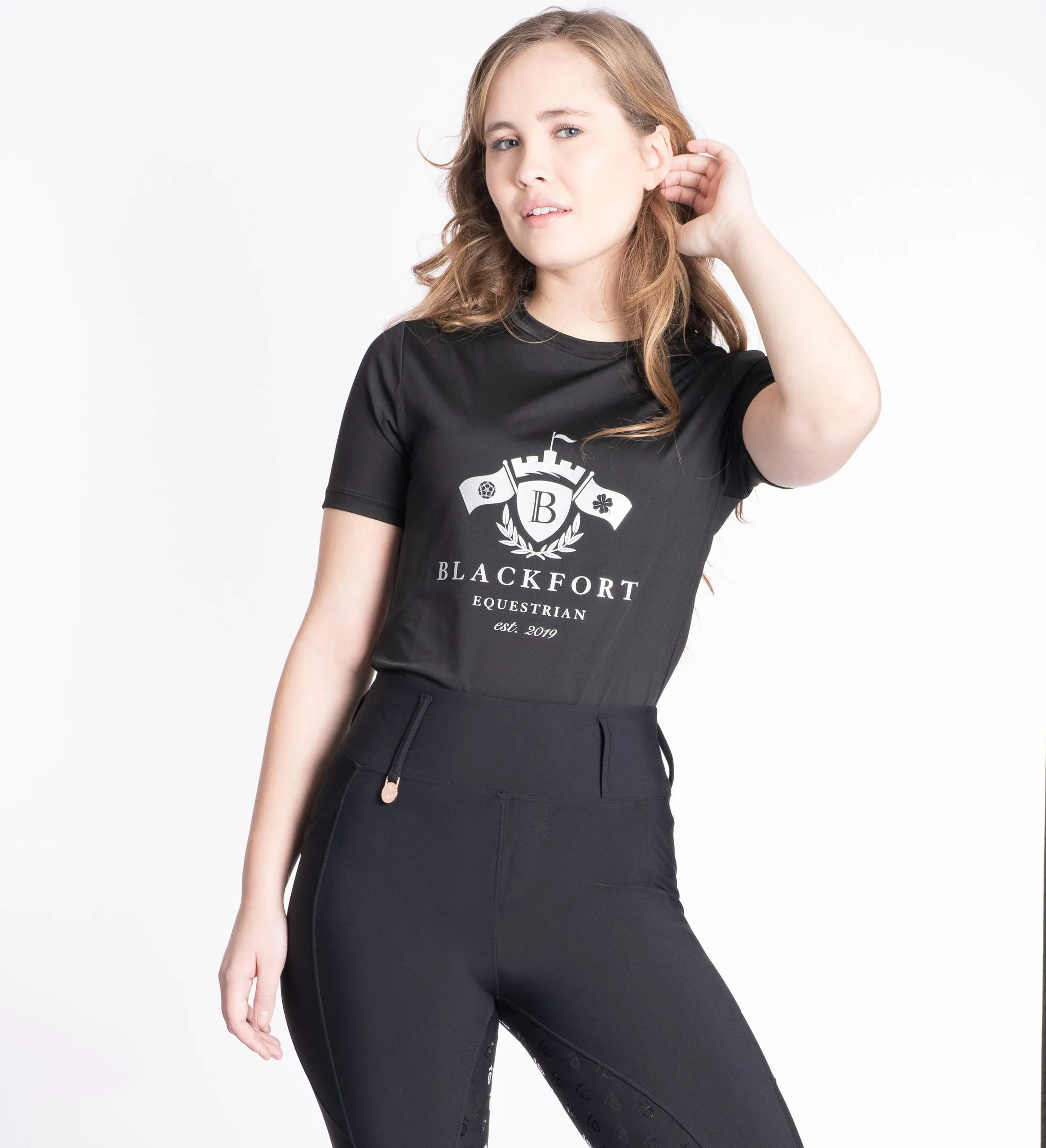 Black / Silver Performance Sport T Shirt