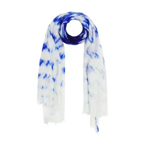 Cashmere Dip Dye Shawl Indigo Blue