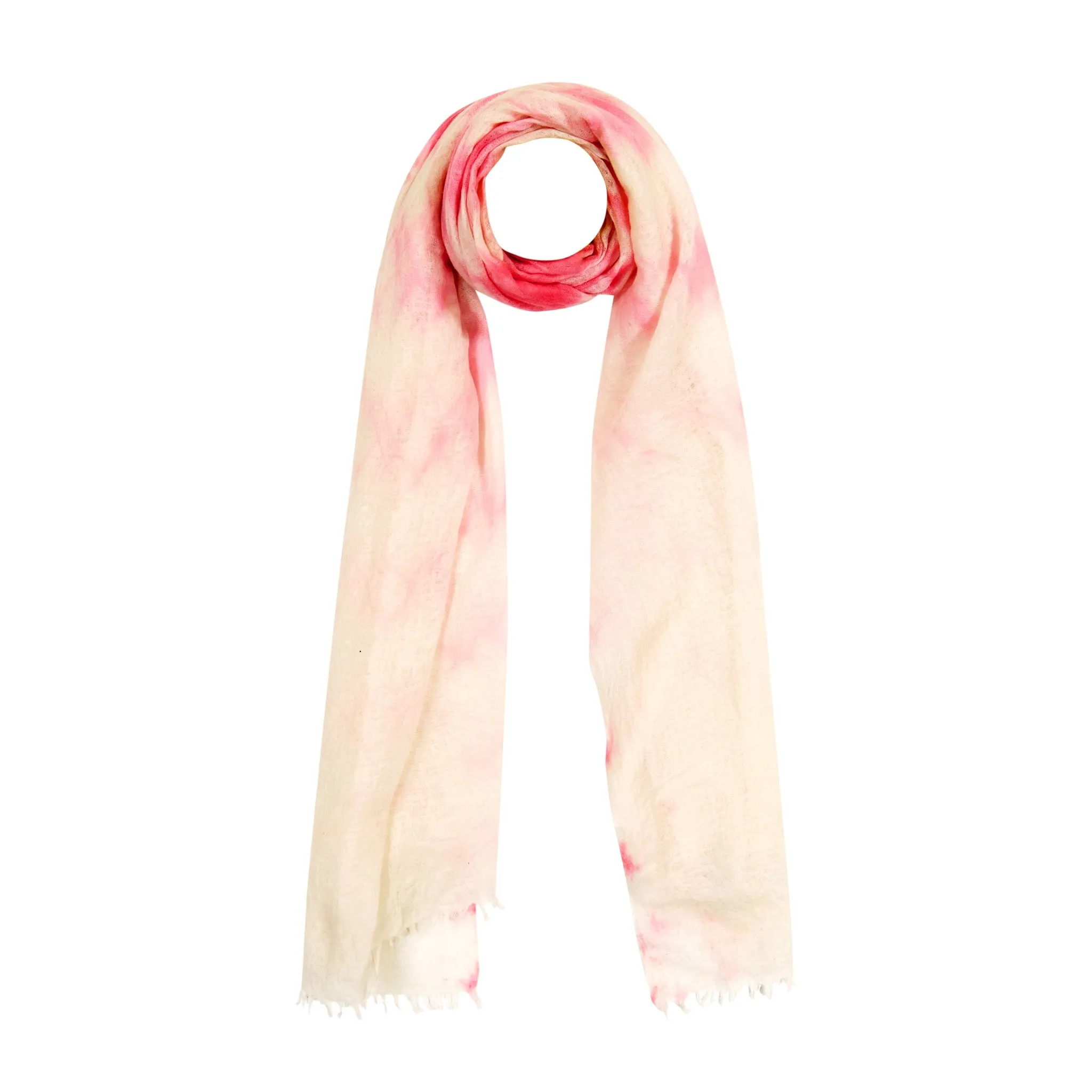 Cashmere Felted Dip Dye Shawl Blush Pink