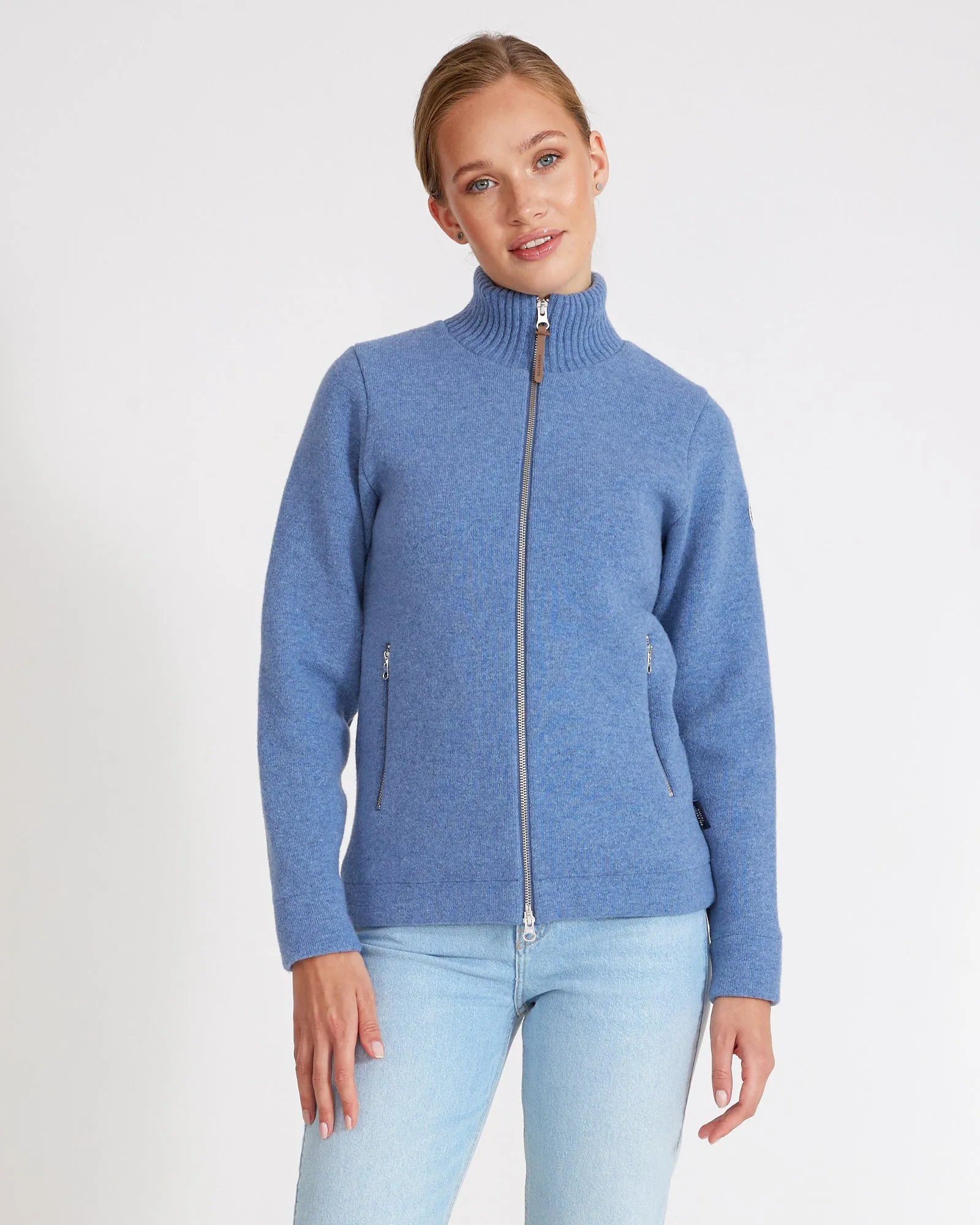 Claire Windproof Sweater-Dove Blue