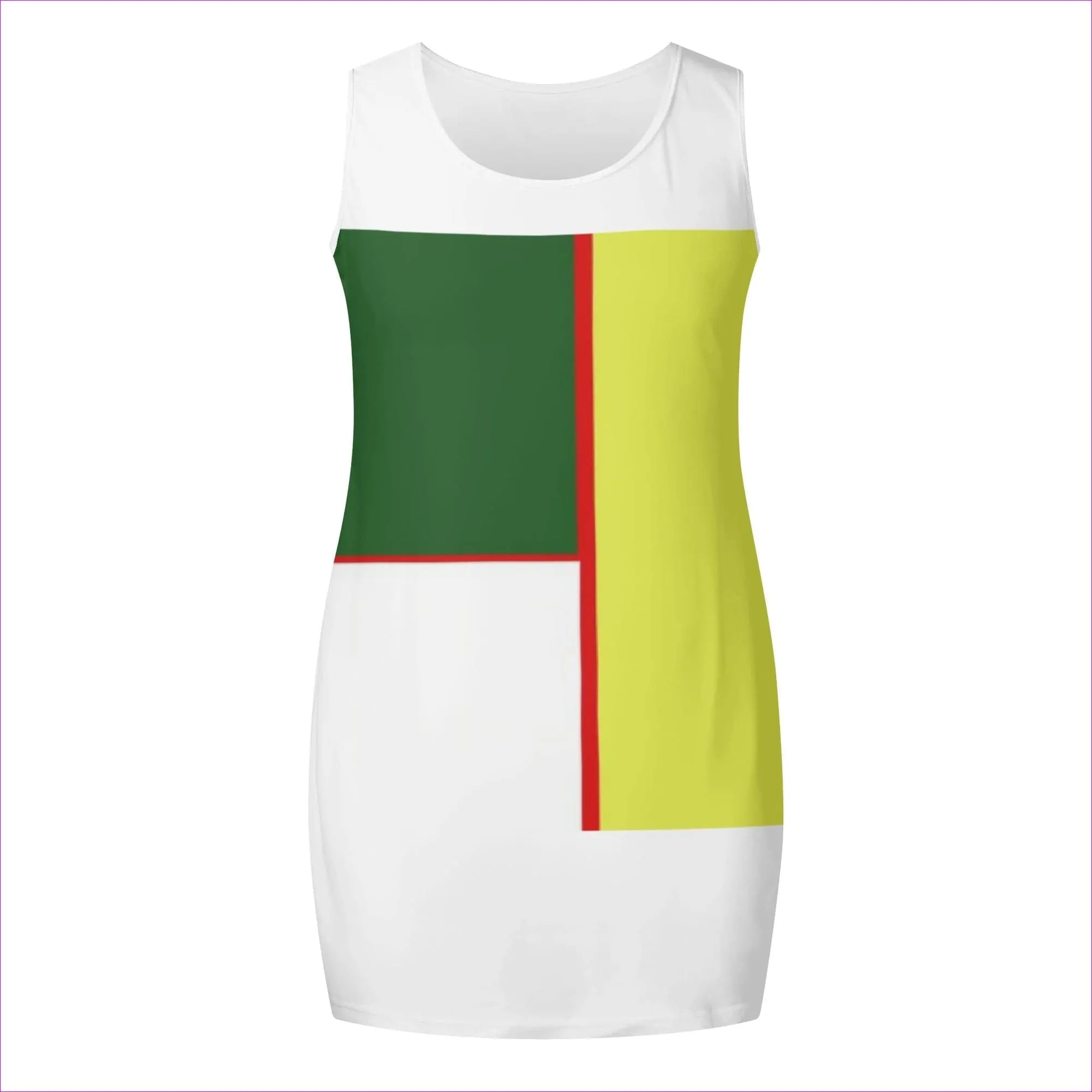 Color Block Astute Mini Vest Dress for Women