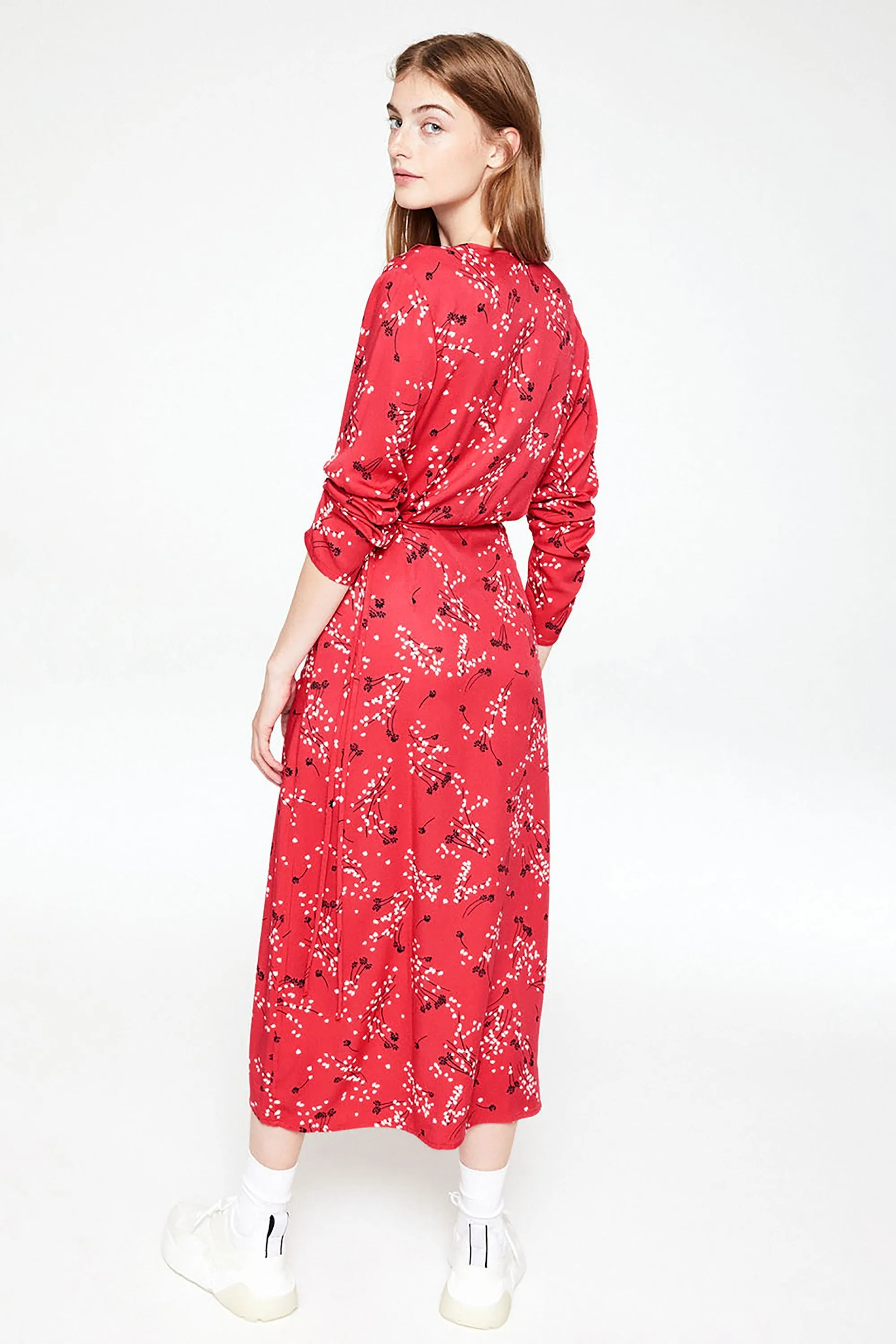 dilaan spring ditsies dress tomato red <br> by ARMEDANGELS