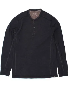 EDDIE BAUER Mens Top Long Sleeve Medium Navy Blue Cotton