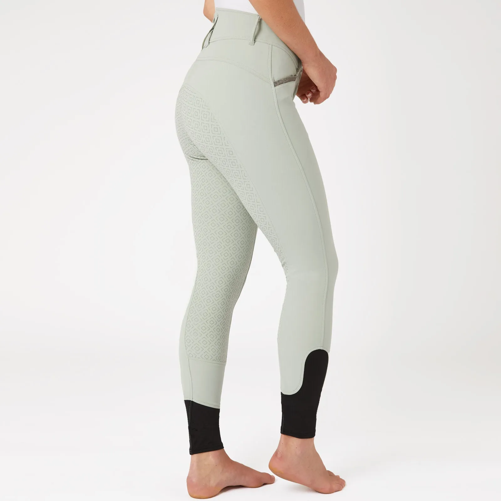Equinavia Horze Dina Womens Crystal Detailed Silicone Full Seat Breeches 36952