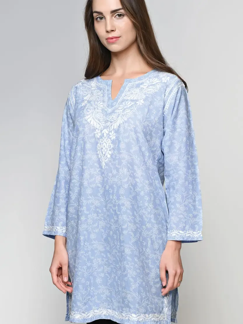 FINAL SALE Sky Blue Cotton Tunic