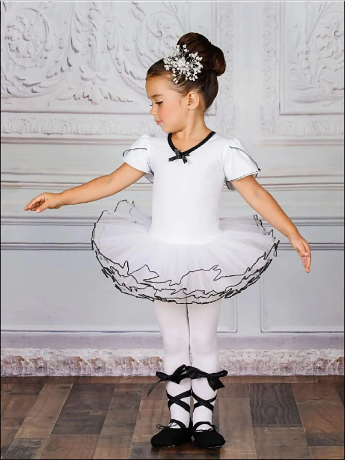 Girls Cap Sleeve Prima Ballerina Tutu Halloween Costume