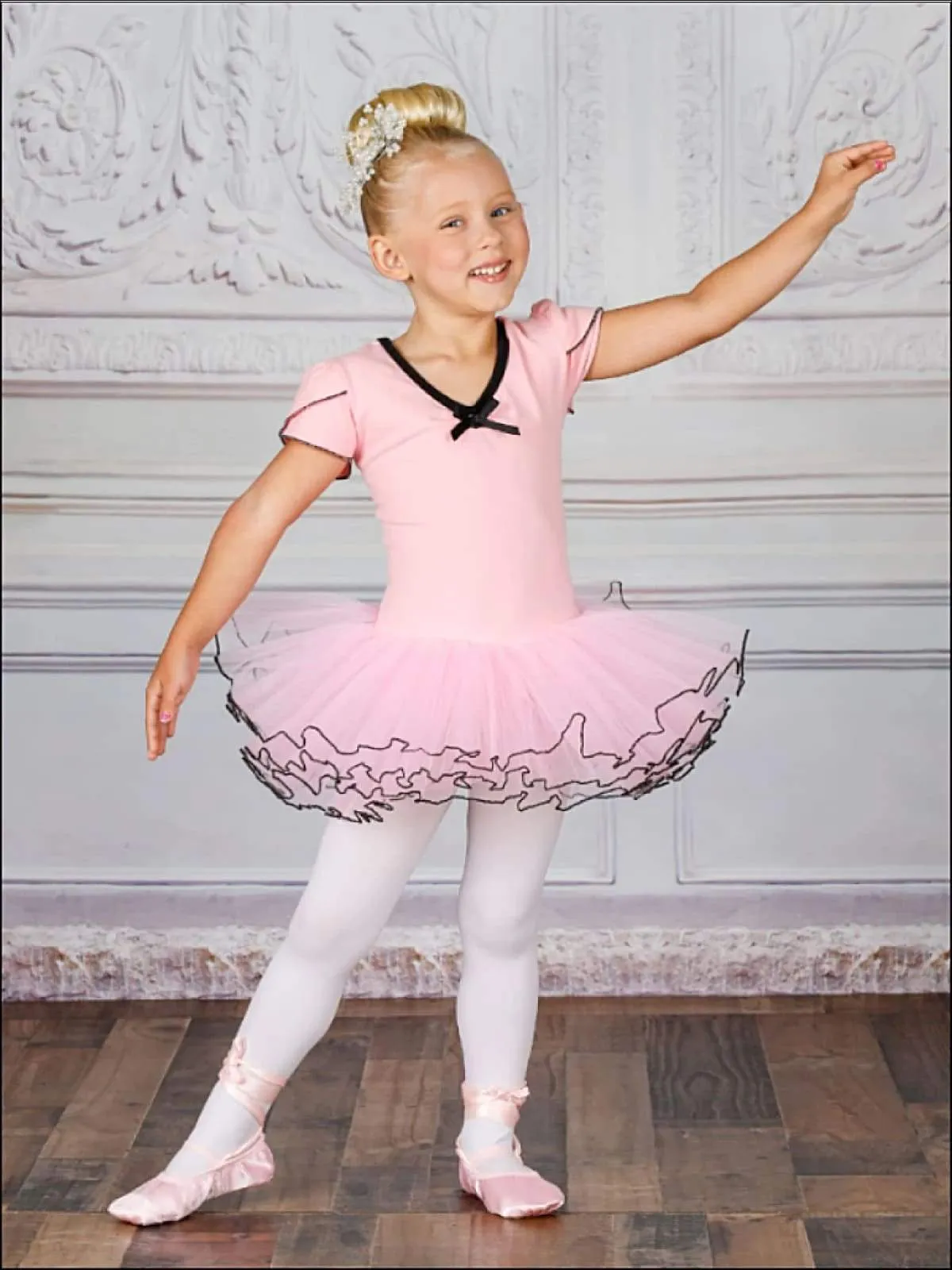 Girls Cap Sleeve Prima Ballerina Tutu Halloween Costume