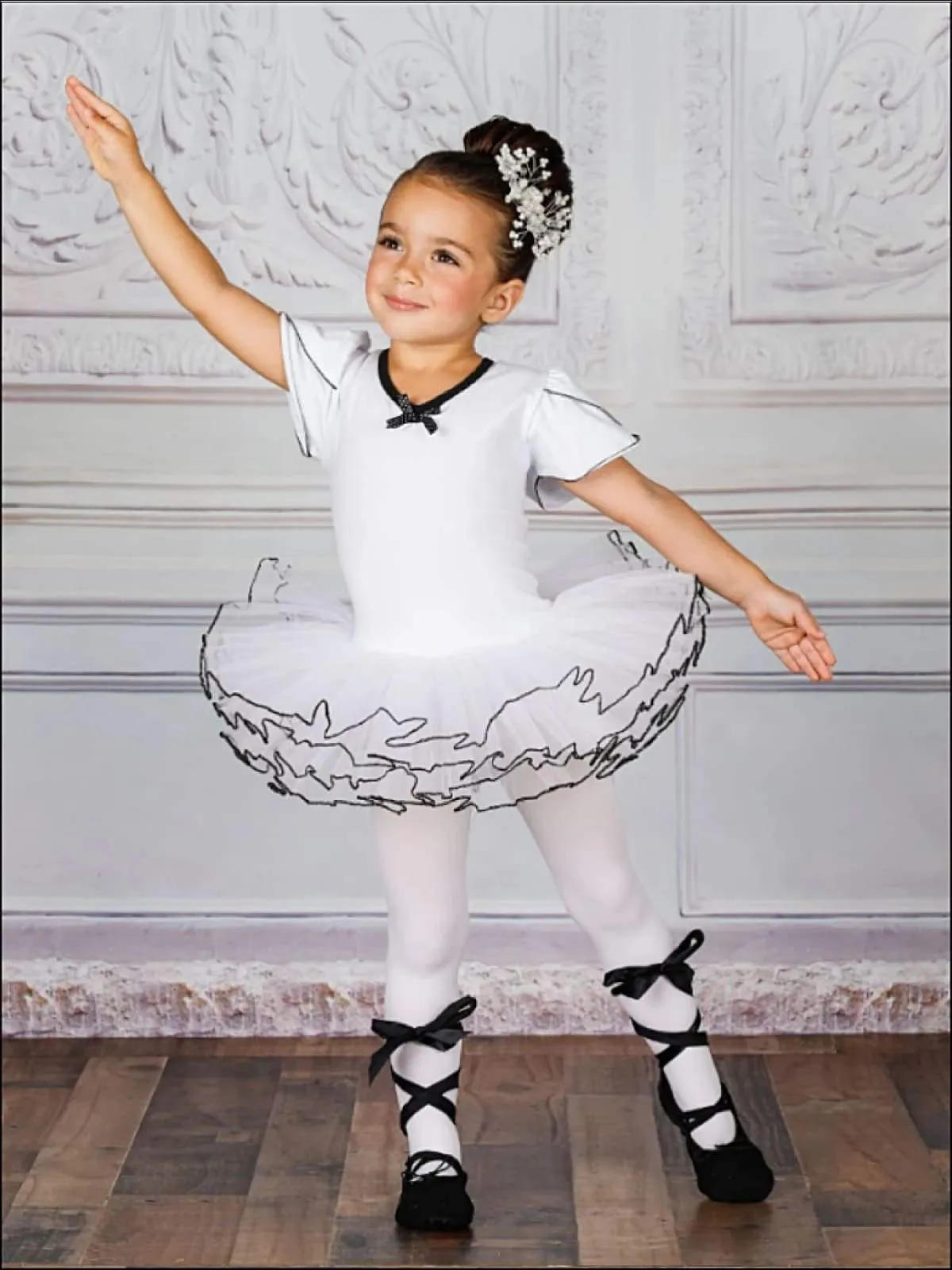Girls Cap Sleeve Prima Ballerina Tutu Halloween Costume