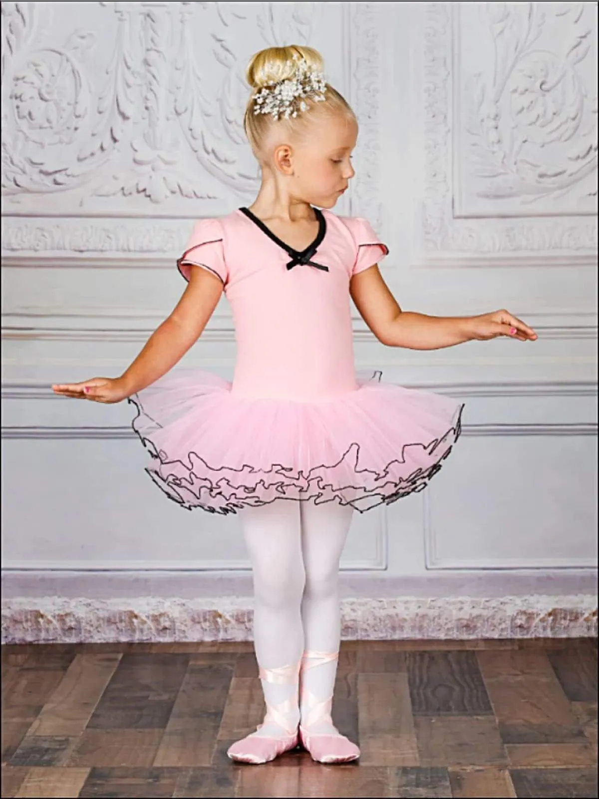 Girls Cap Sleeve Prima Ballerina Tutu Halloween Costume