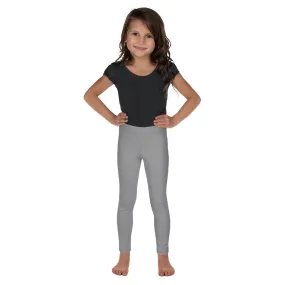Gray Solid Color Kid's Leggings, Premium Unisex Colorful Tights For Boys & Girls-Made in USA/EU