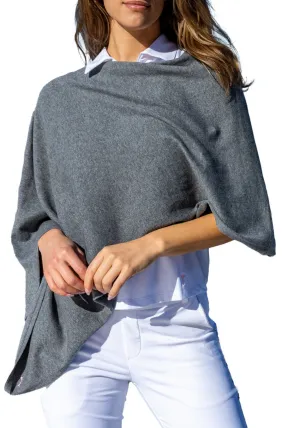 Grey Cotton Cashmere Poncho Grey Cotton Cashmere Poncho