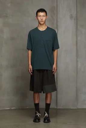 HENLEY-NECK POCKET T-SHIRT
