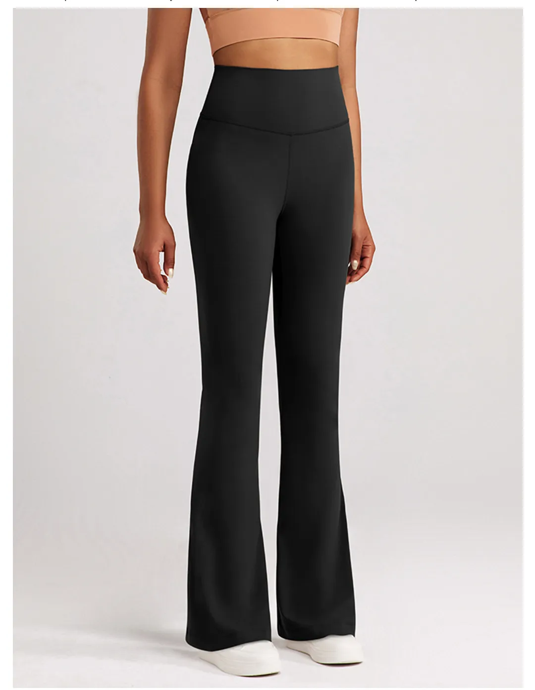 High Waist Micro Pull Yoga Pants Slimming Hip Raise Dance Pilates Tights Quick Drying Sports Fitness Bell Bottom Pants