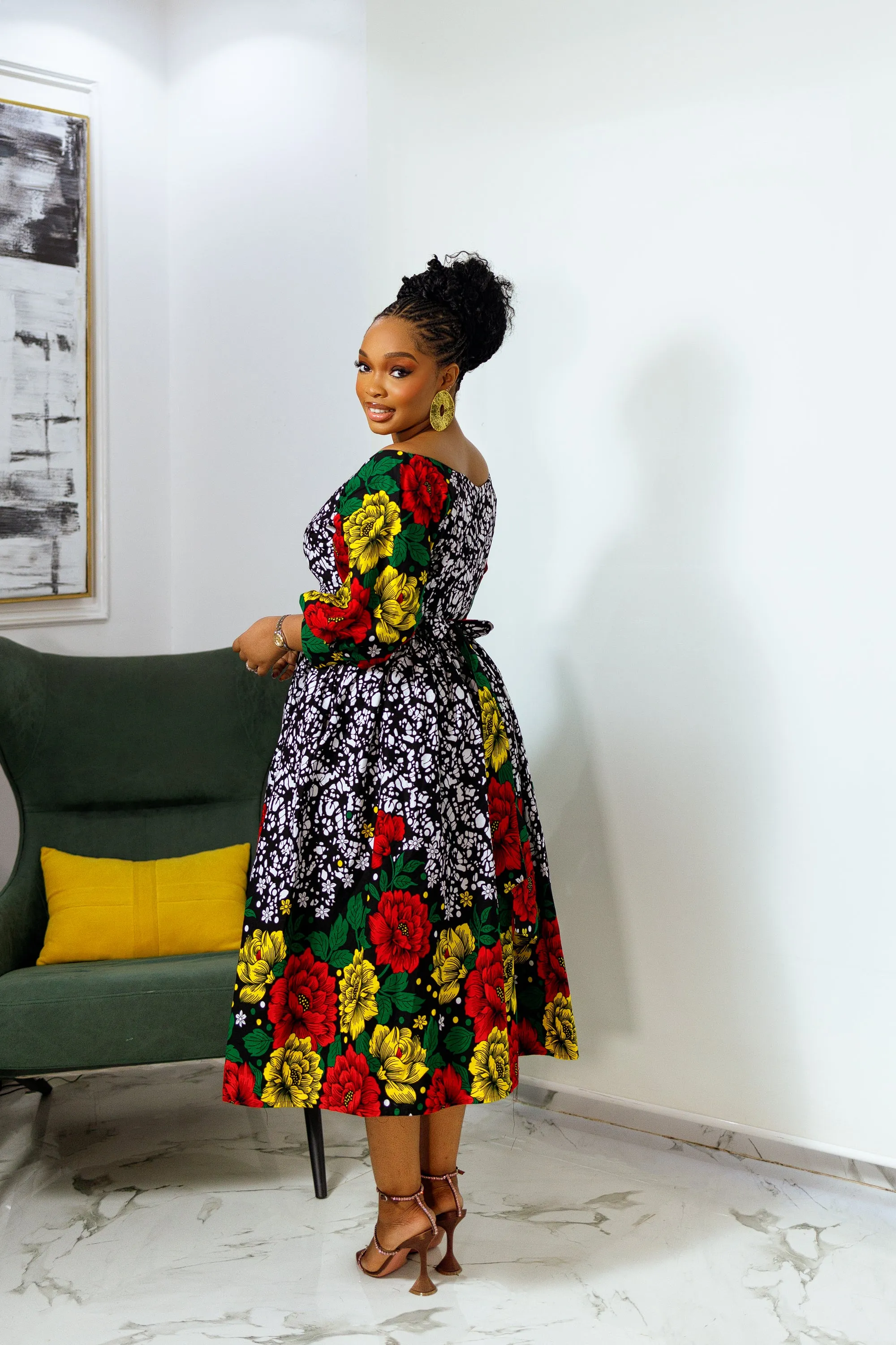 IBILOLA AFRICAN PRINT WRAP DRESS
