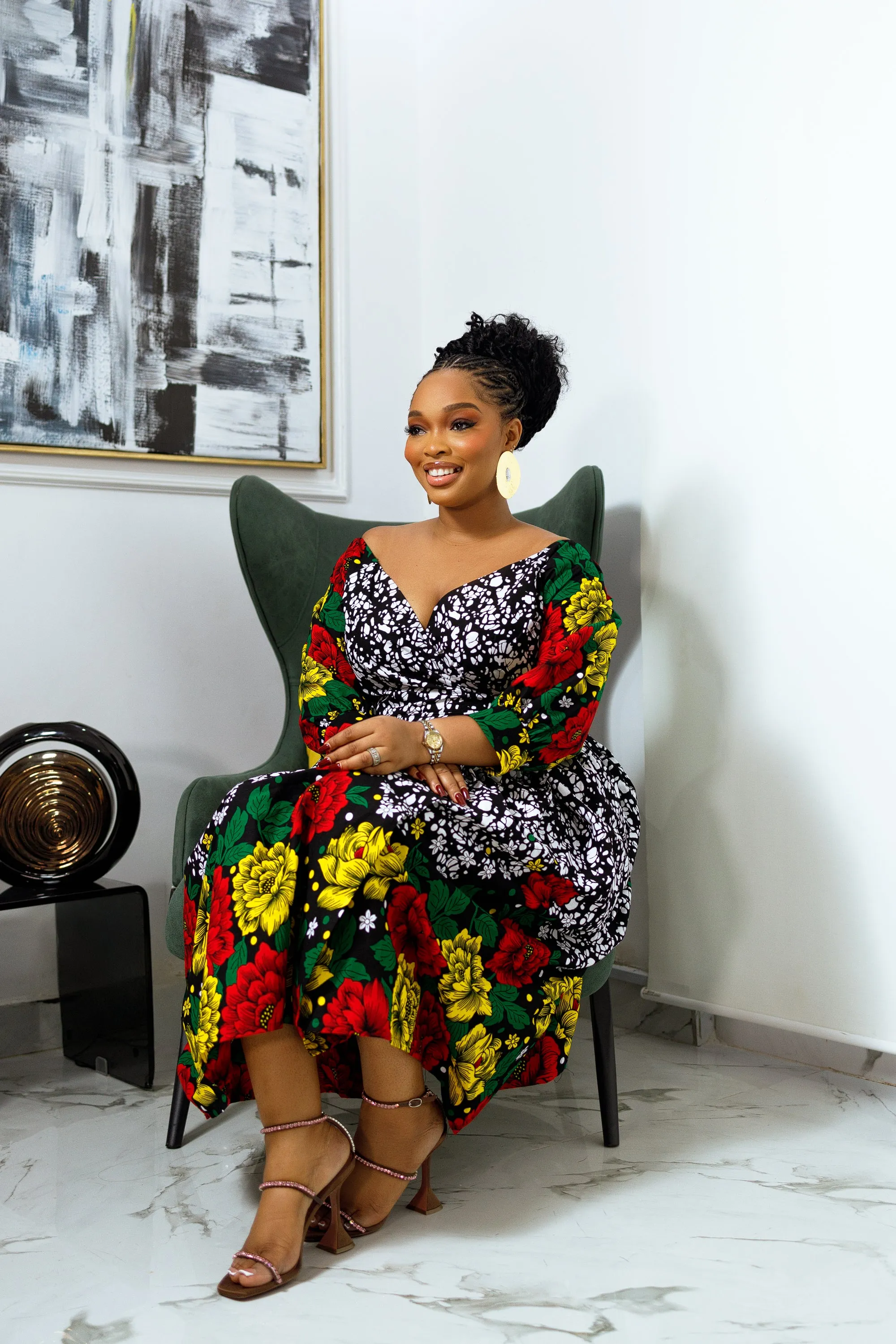 IBILOLA AFRICAN PRINT WRAP DRESS