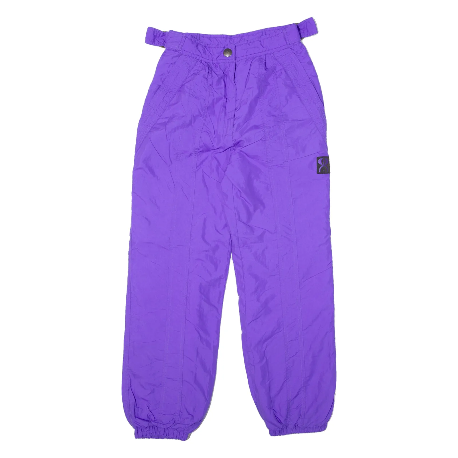 Insulated Womens Snow Pants Purple 90s Tapered S W26 L29