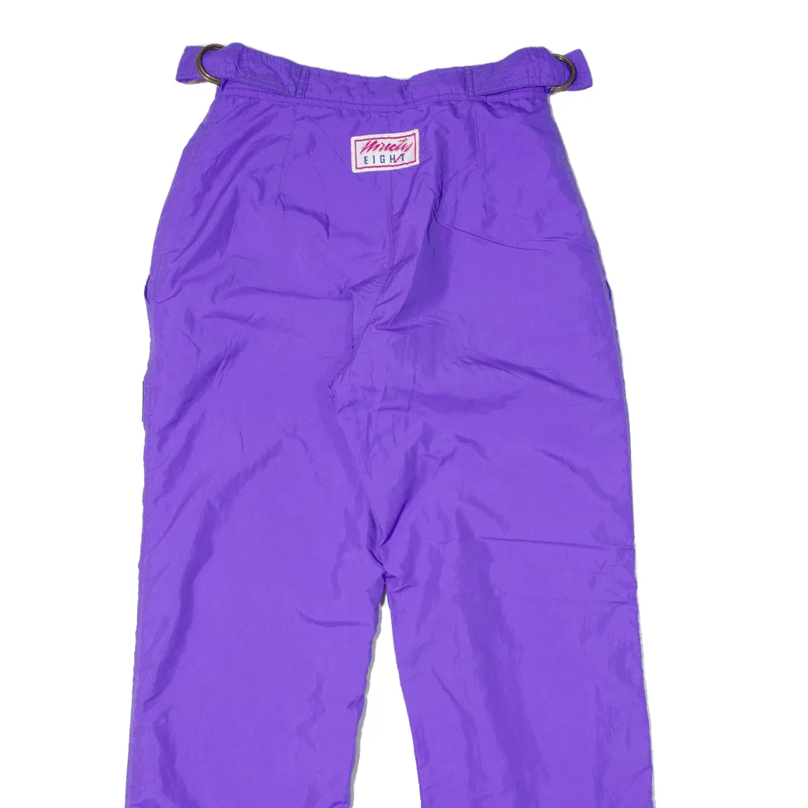 Insulated Womens Snow Pants Purple 90s Tapered S W26 L29