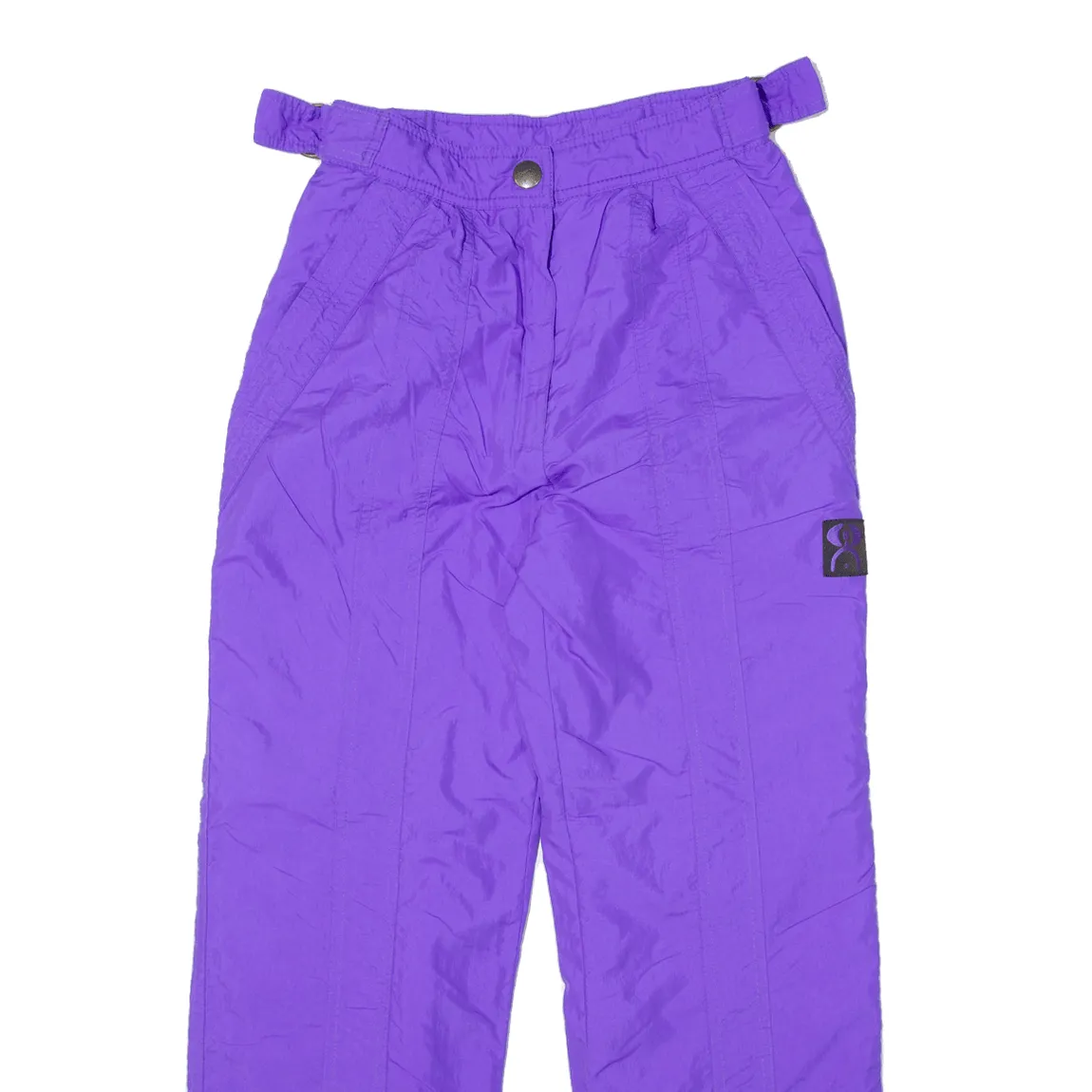 Insulated Womens Snow Pants Purple 90s Tapered S W26 L29