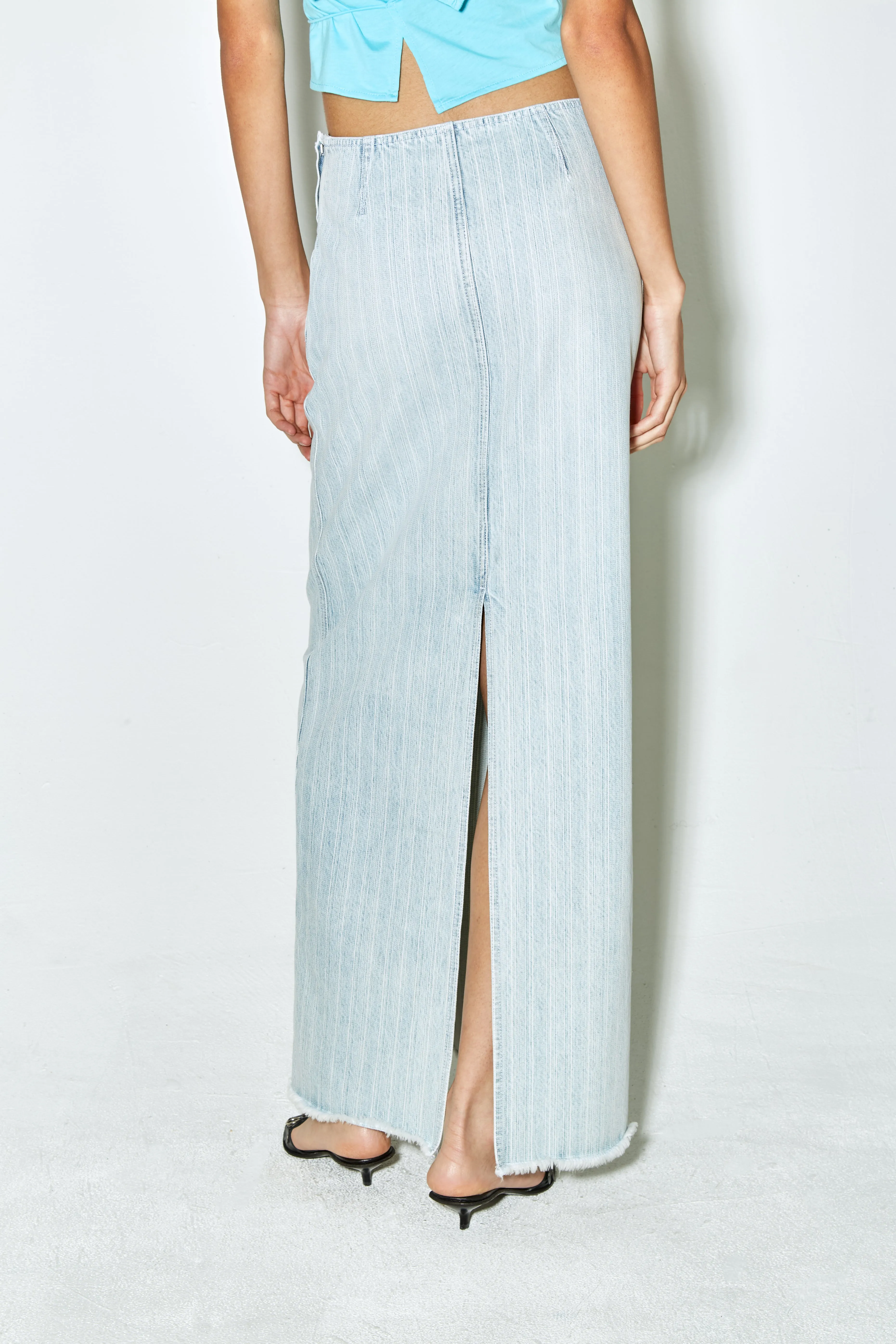 JINJI skirt light blue stripes