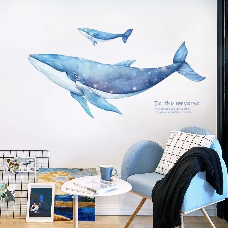 Large Humpback Whale Wall Stickers For Nursery
