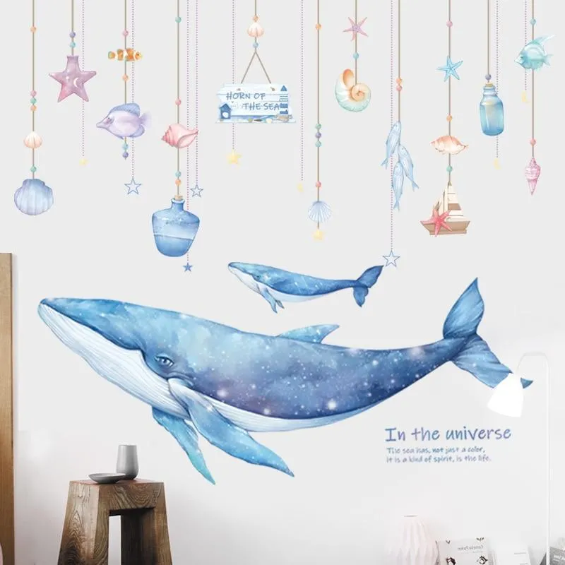Large Humpback Whale Wall Stickers For Nursery
