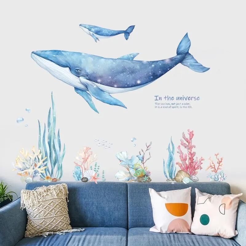 Large Humpback Whale Wall Stickers For Nursery