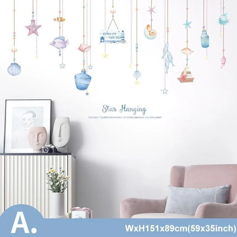 Large Humpback Whale Wall Stickers For Nursery