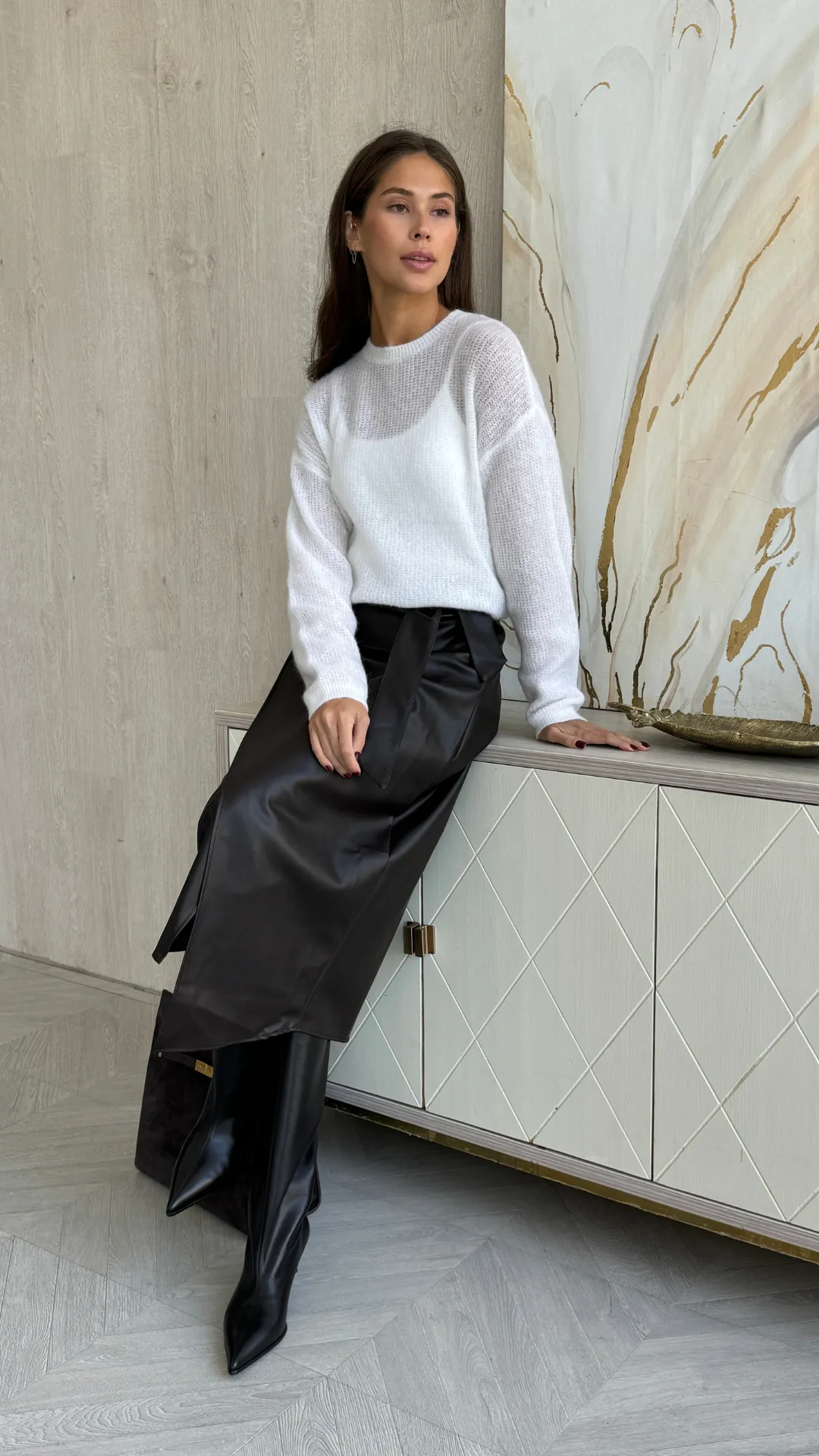 LIVIA WRAP SKIRT - ESPRESSO
