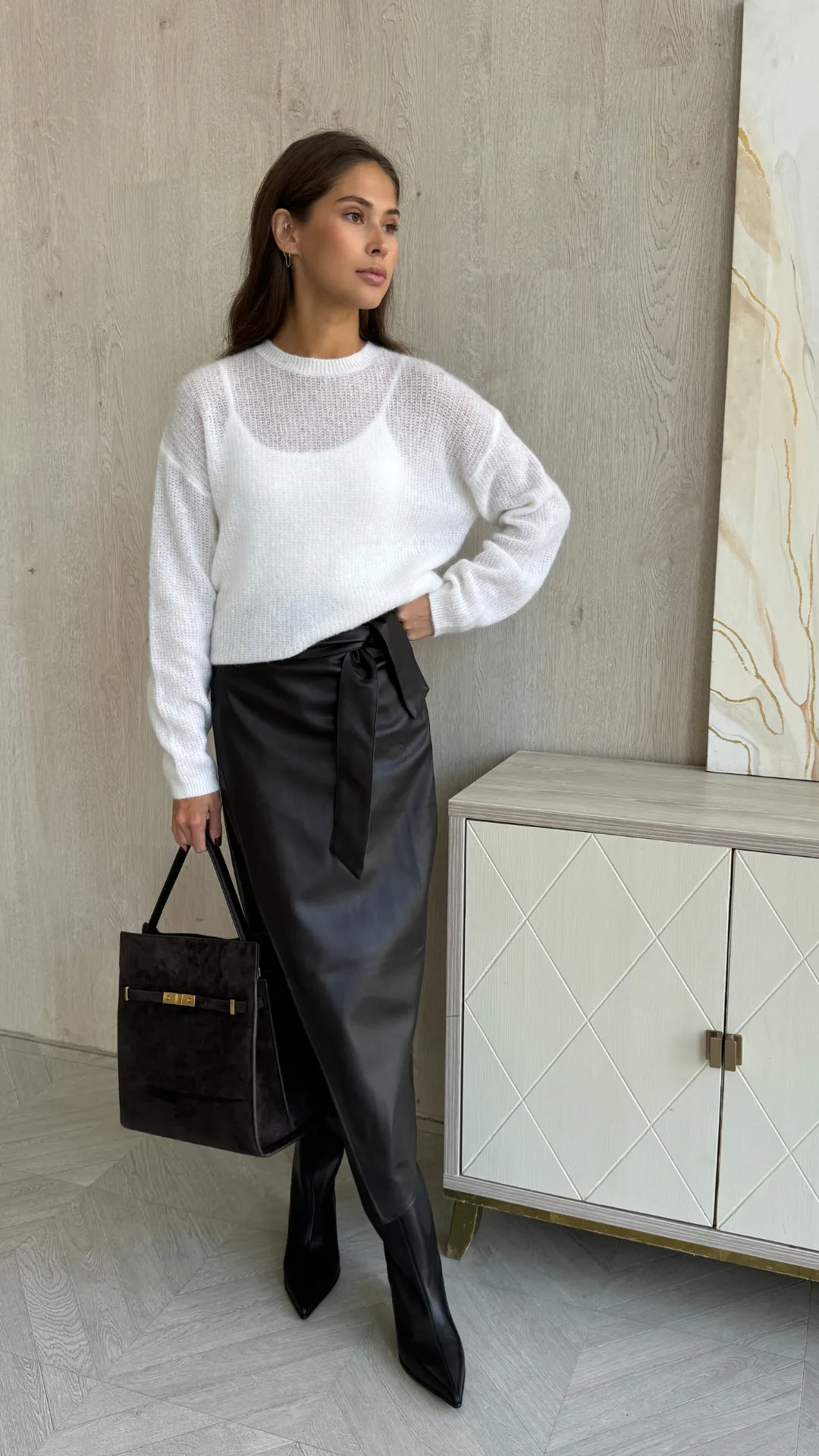 LIVIA WRAP SKIRT - ESPRESSO