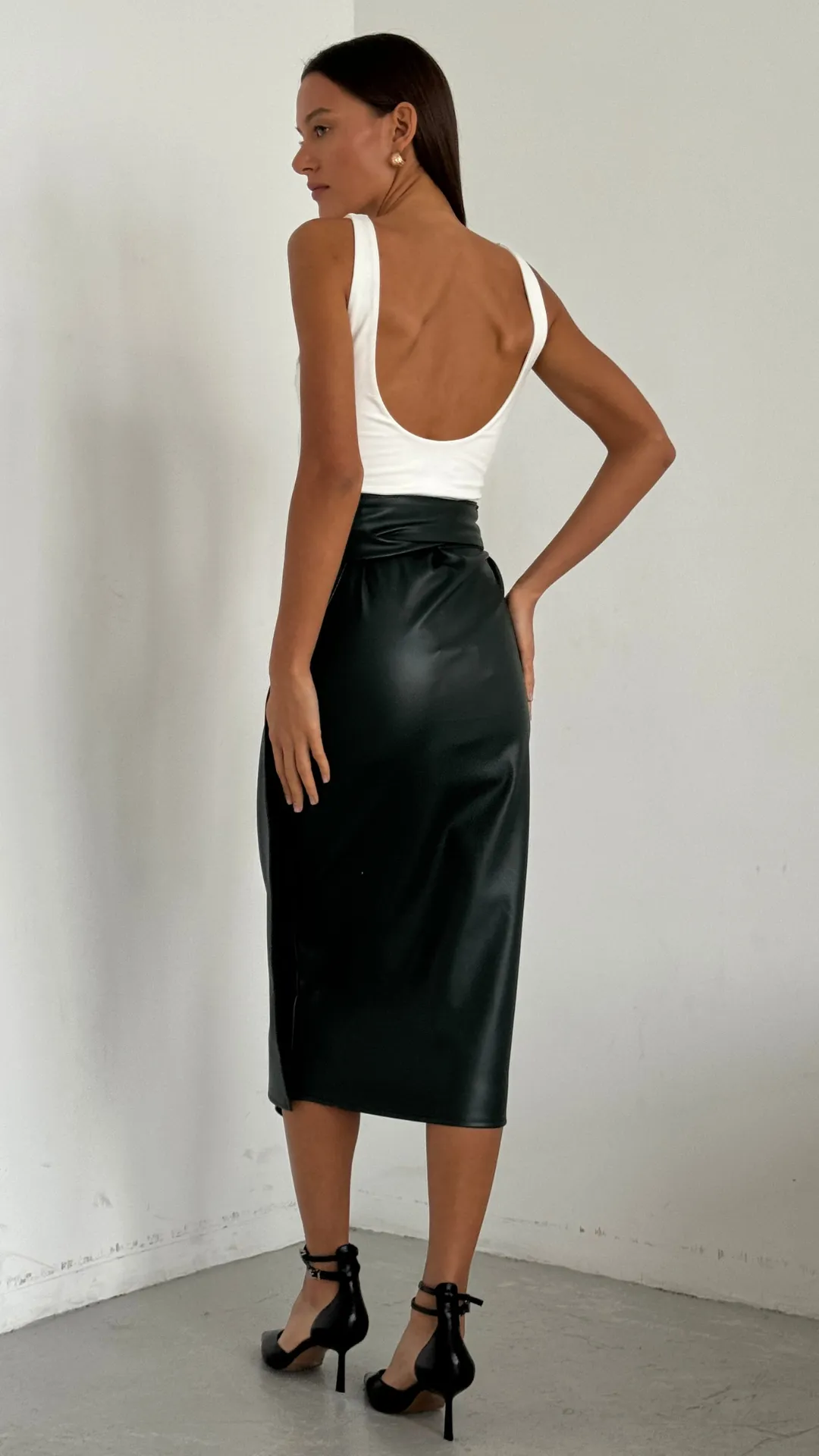 LIVIA WRAP SKIRT - KHAKI