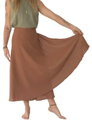 Organic Cotton Terracotta Wrap Skirt Organic Cotton Terracotta Wrap Skirt